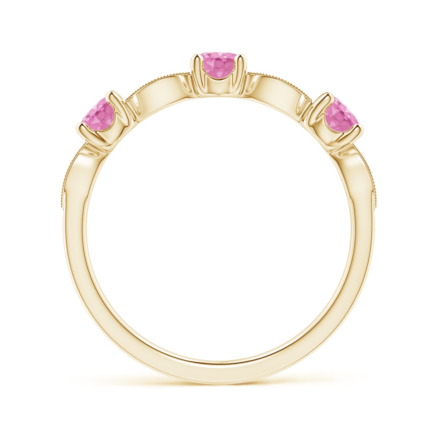 A - Pink Sapphire / 0.74 CT / 14 KT Yellow Gold