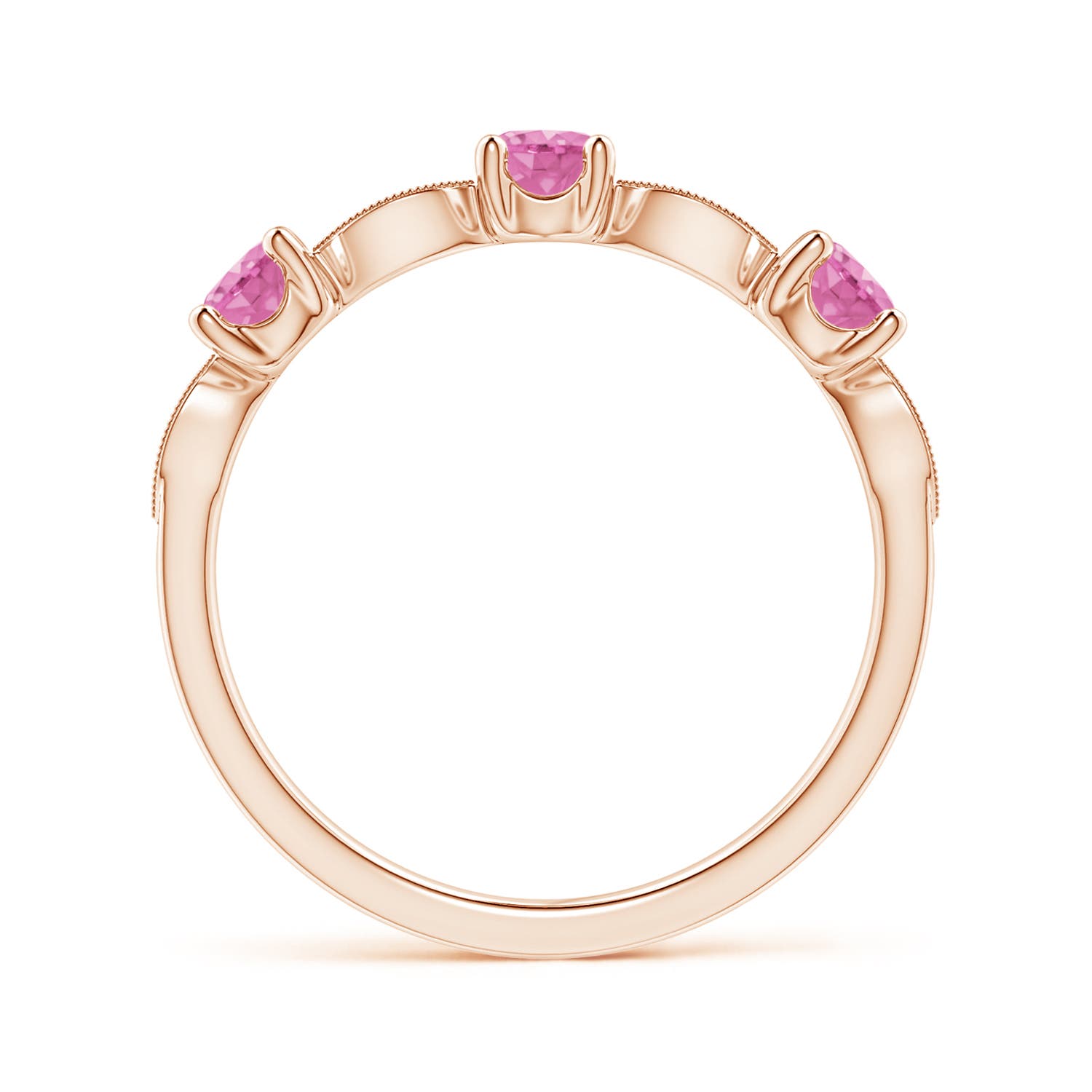 AA - Pink Sapphire / 0.74 CT / 14 KT Rose Gold