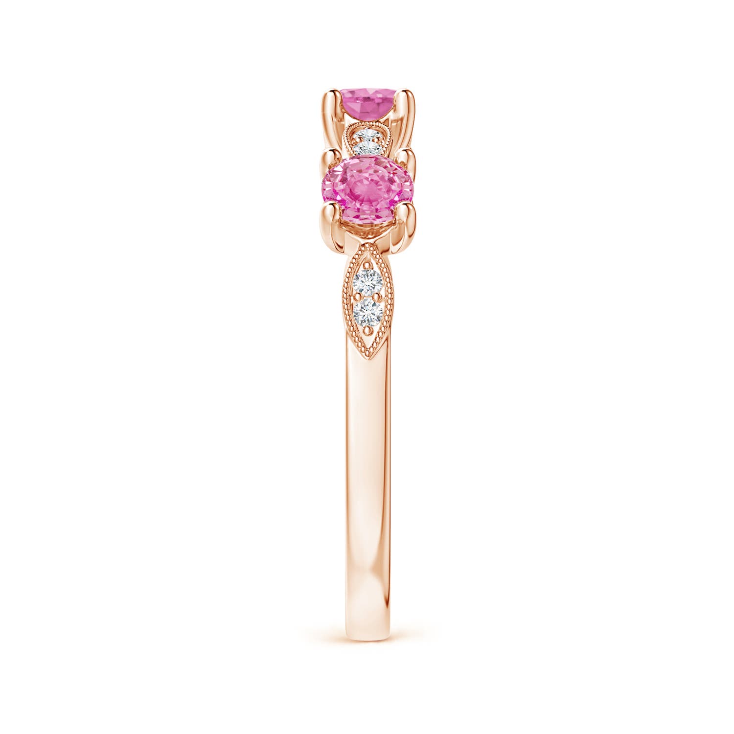 AA - Pink Sapphire / 0.74 CT / 14 KT Rose Gold