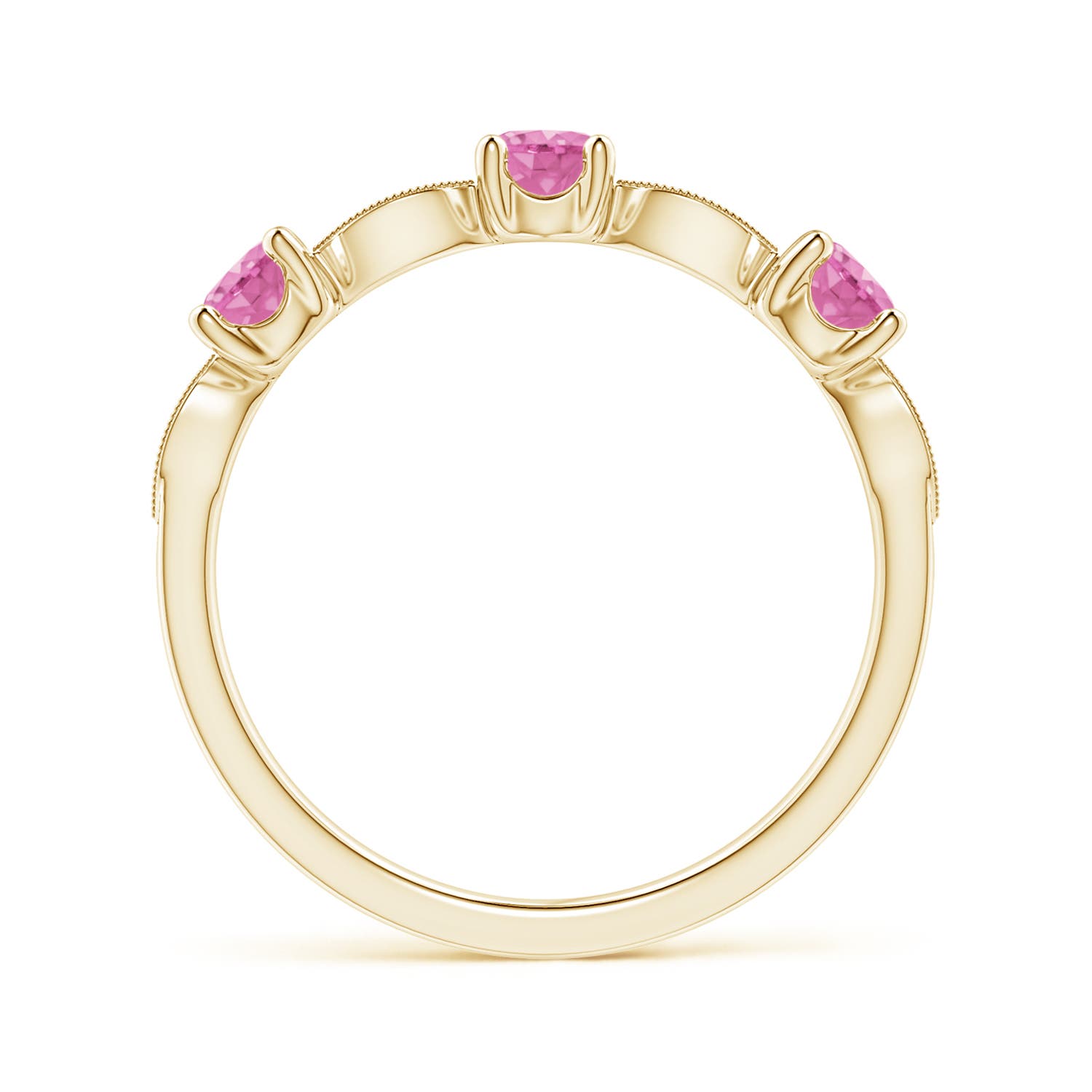 AA - Pink Sapphire / 0.74 CT / 14 KT Yellow Gold