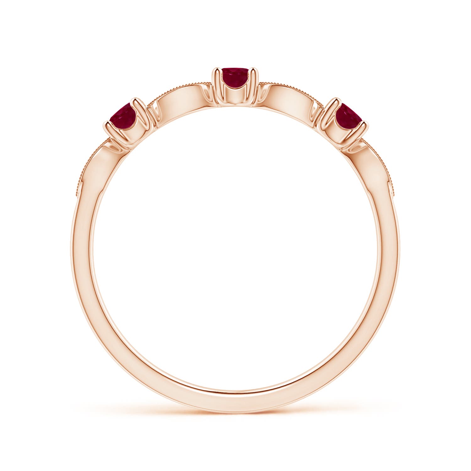 A - Ruby / 0.34 CT / 14 KT Rose Gold