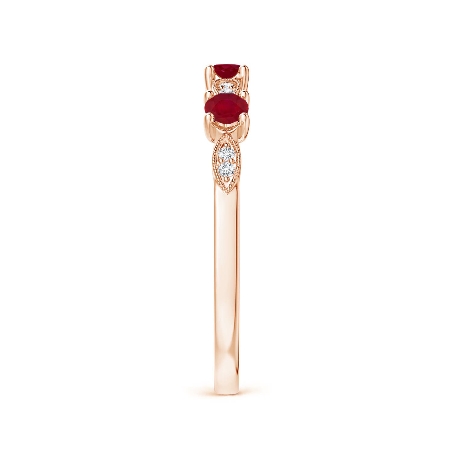 AA - Ruby / 0.34 CT / 14 KT Rose Gold