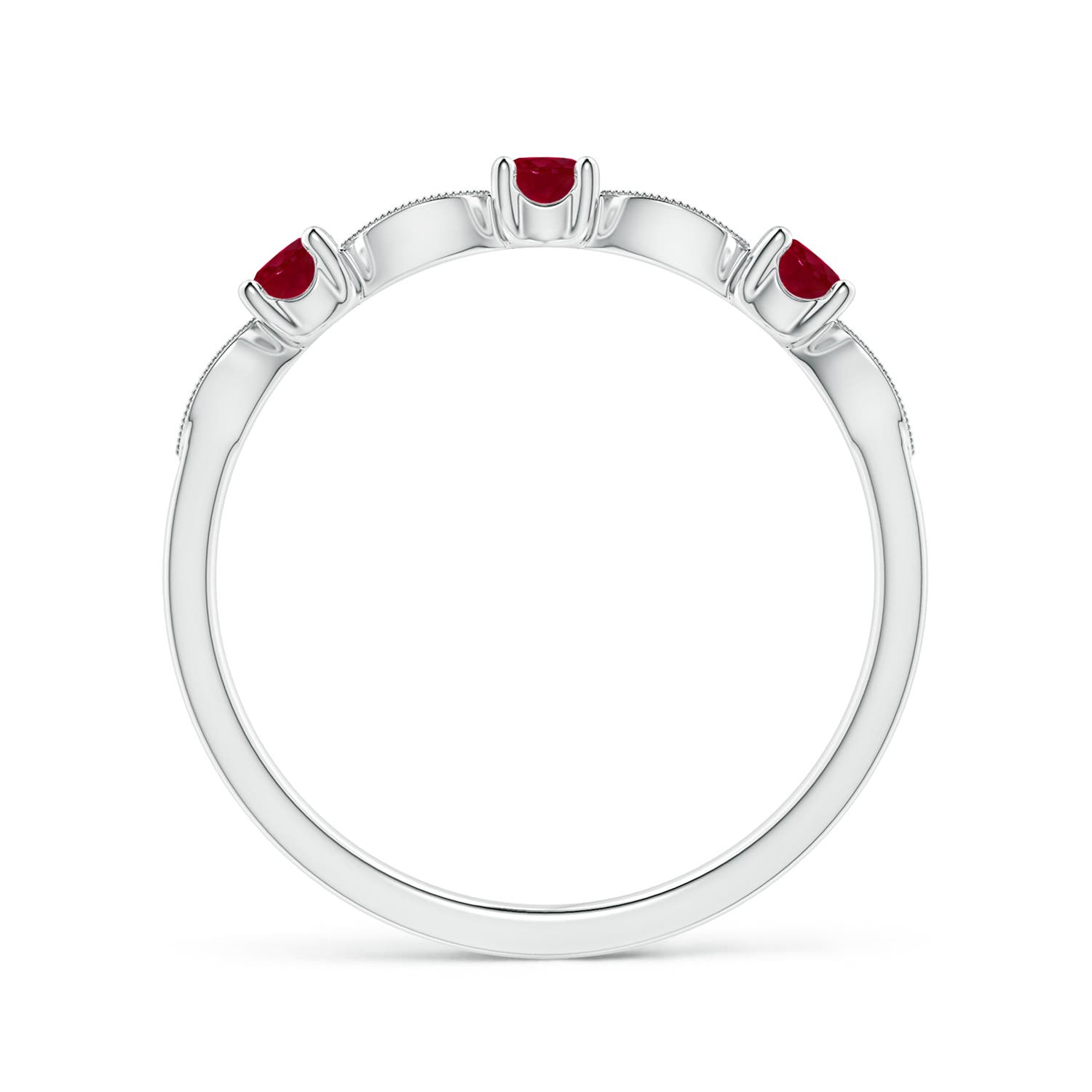 AA - Ruby / 0.34 CT / 14 KT White Gold