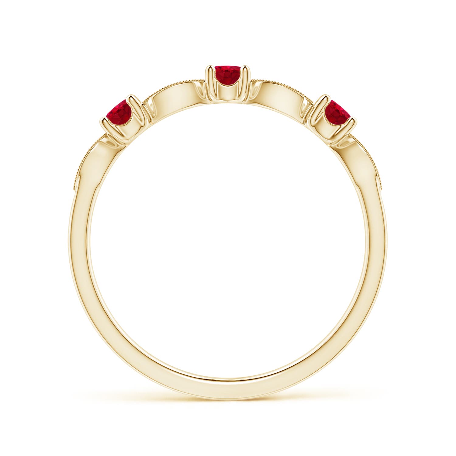 AAA - Ruby / 0.34 CT / 14 KT Yellow Gold