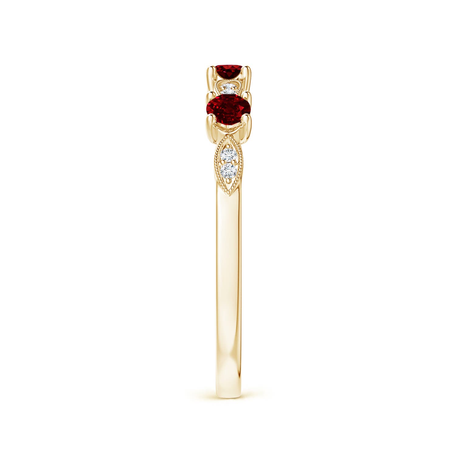 AAAA - Ruby / 0.34 CT / 14 KT Yellow Gold