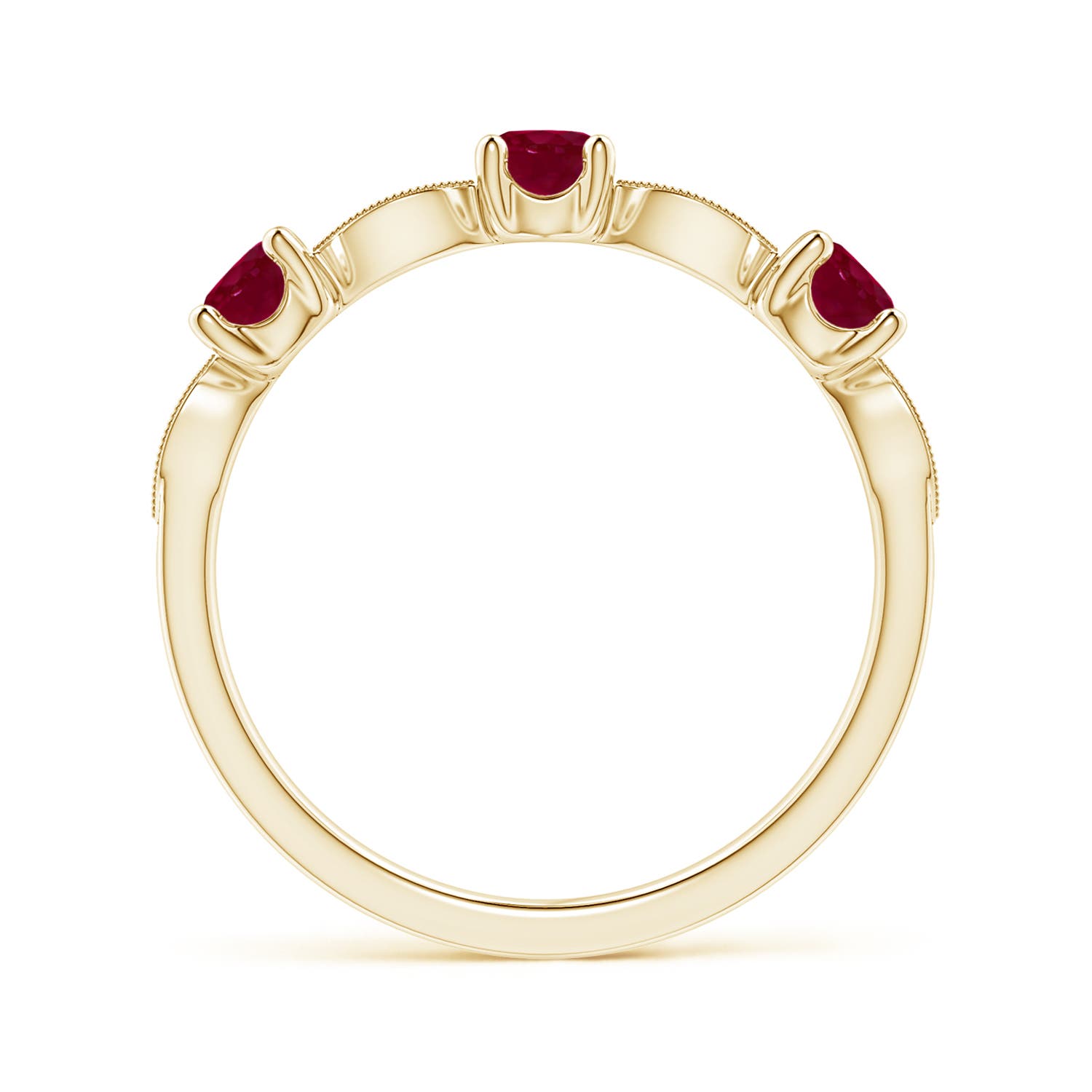 A - Ruby / 0.74 CT / 14 KT Yellow Gold