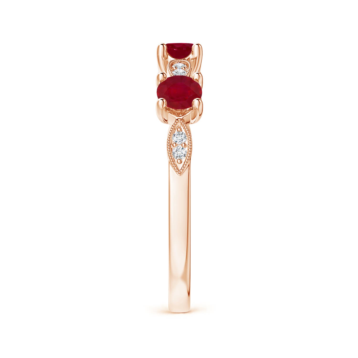 AA - Ruby / 0.74 CT / 14 KT Rose Gold