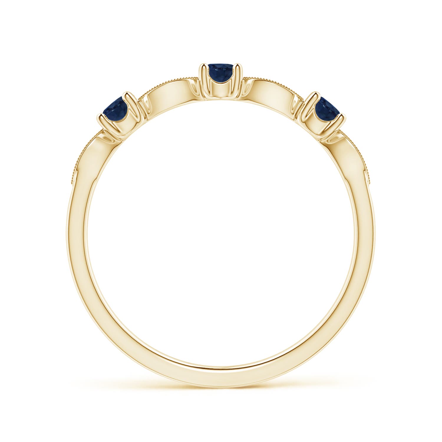 AA - Blue Sapphire / 0.34 CT / 14 KT Yellow Gold