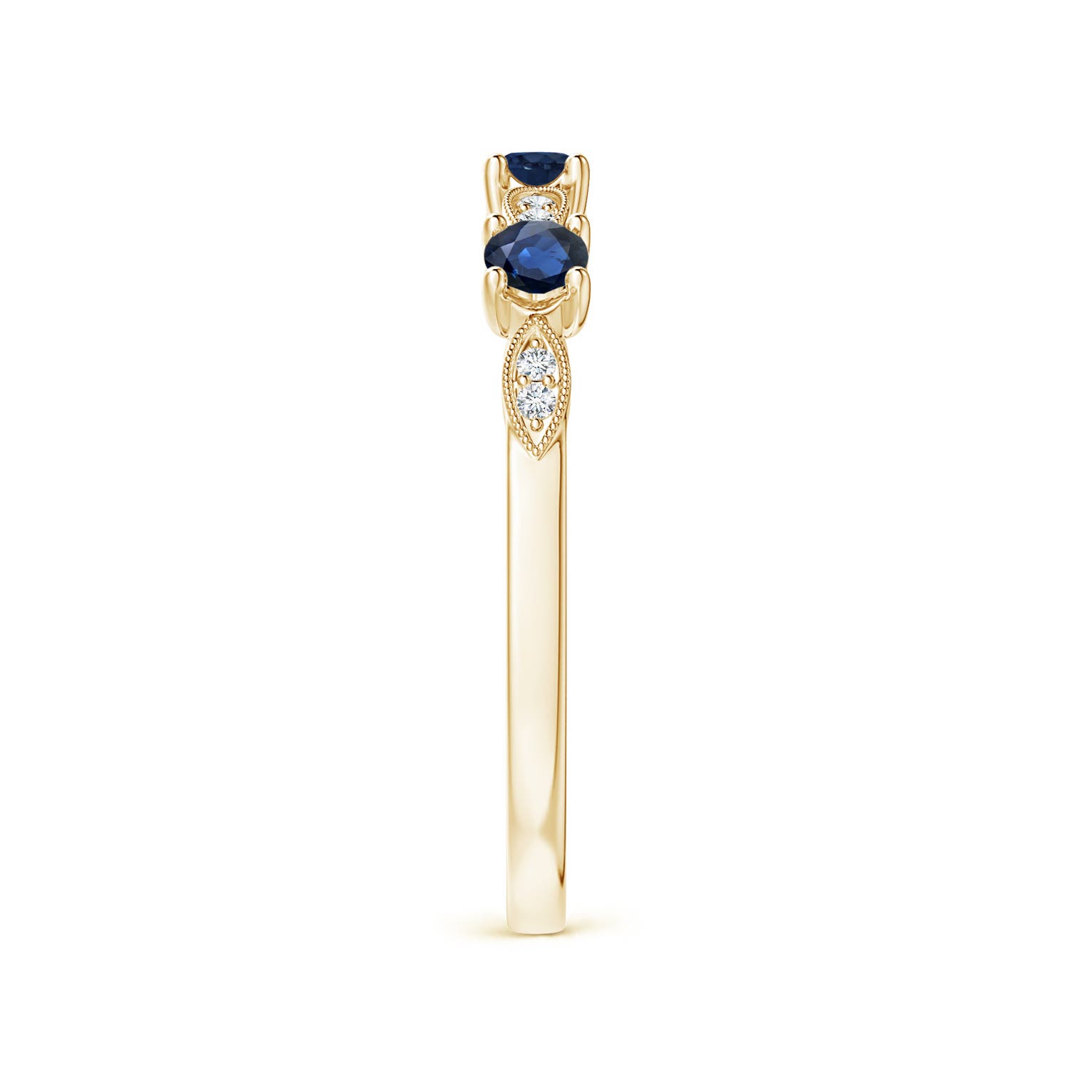 AA - Blue Sapphire / 0.34 CT / 14 KT Yellow Gold