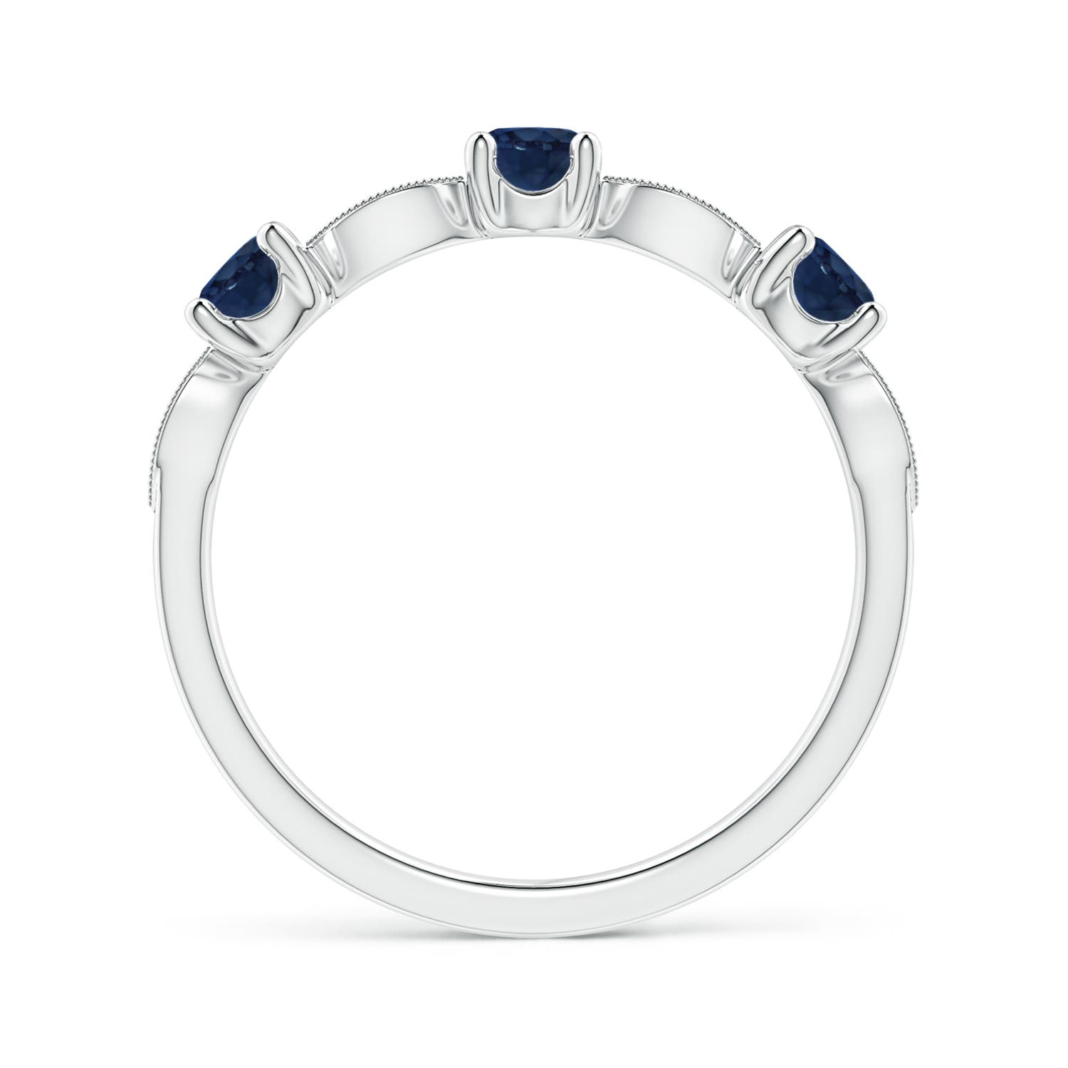 AA - Blue Sapphire / 0.71 CT / 14 KT White Gold