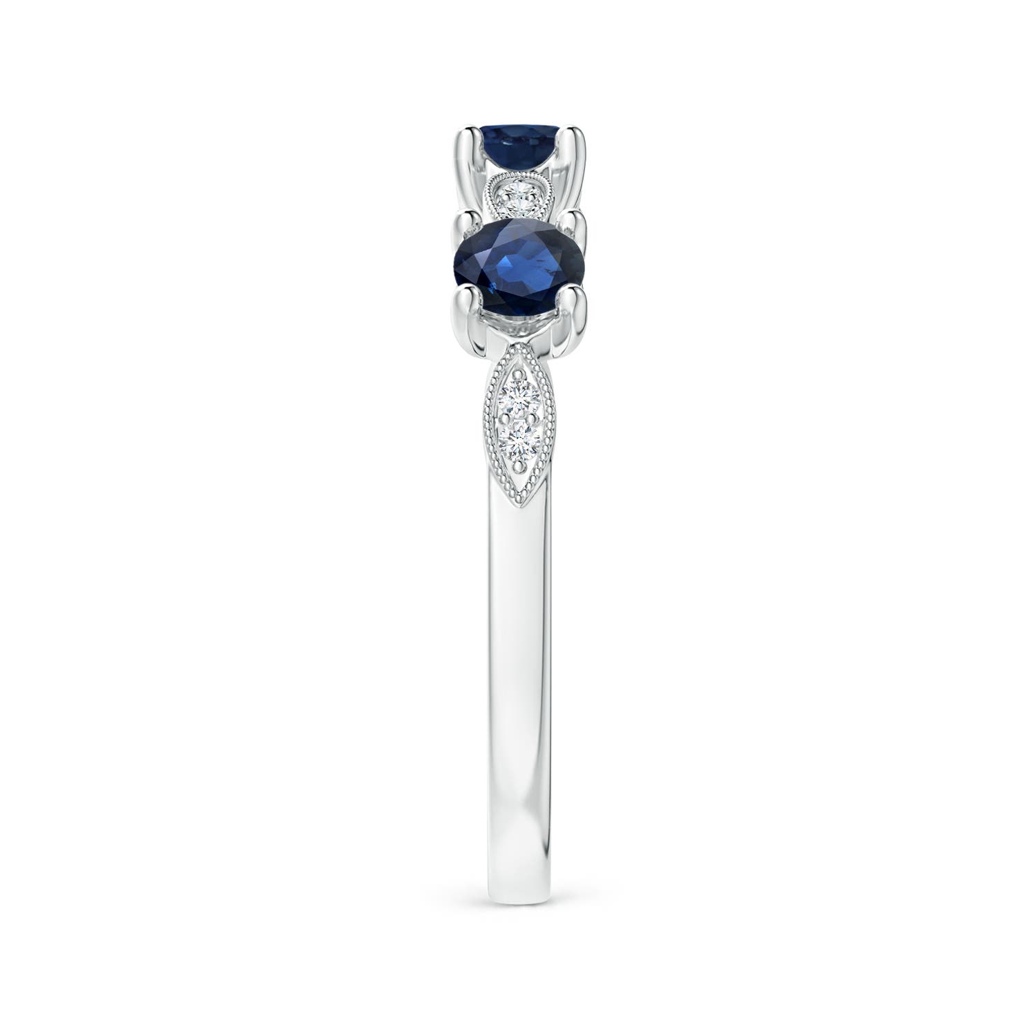 AA - Blue Sapphire / 0.71 CT / 14 KT White Gold