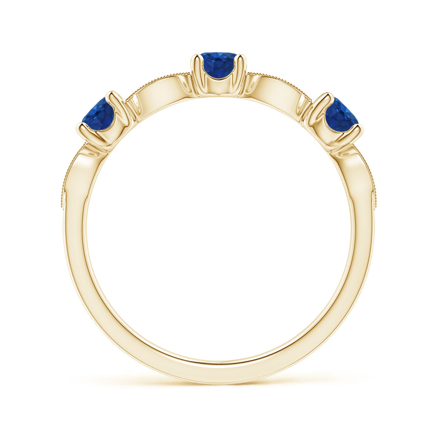 AAA - Blue Sapphire / 0.71 CT / 14 KT Yellow Gold