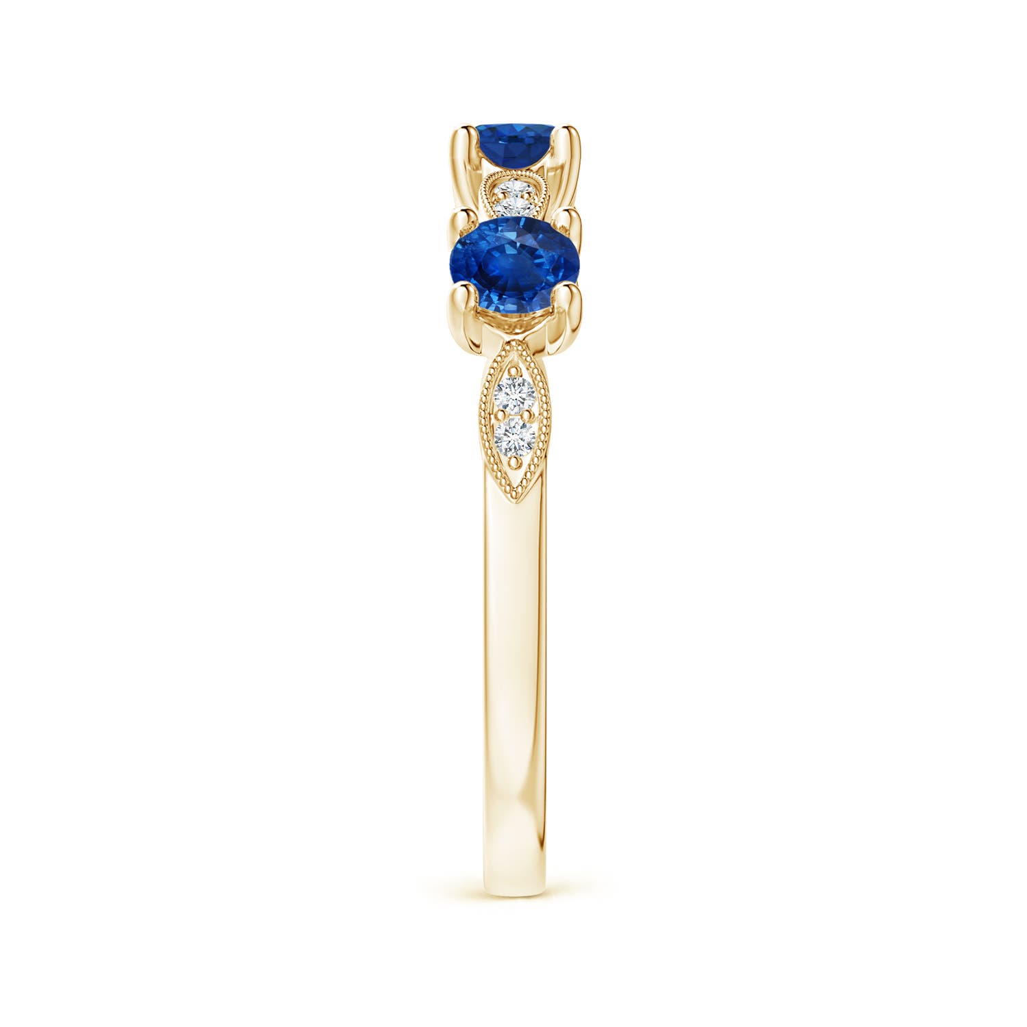 AAA - Blue Sapphire / 0.71 CT / 14 KT Yellow Gold