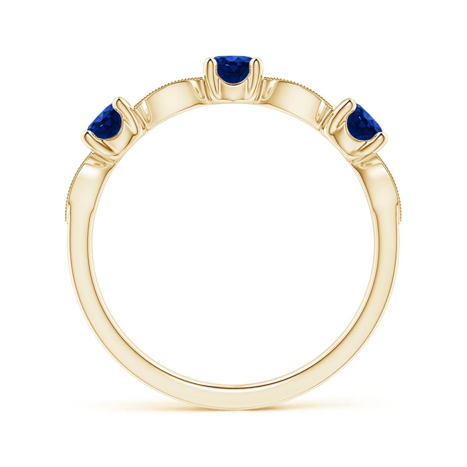 AAAA - Blue Sapphire / 0.71 CT / 14 KT Yellow Gold