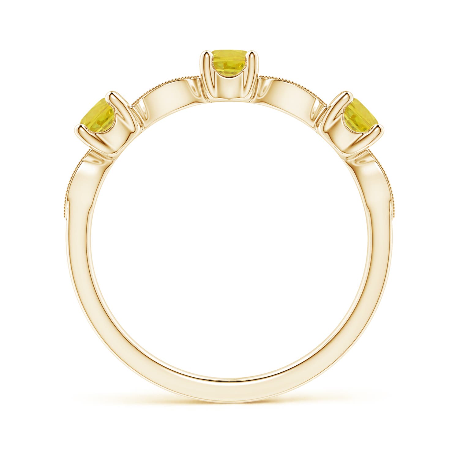 AA - Yellow Sapphire / 0.65 CT / 14 KT Yellow Gold