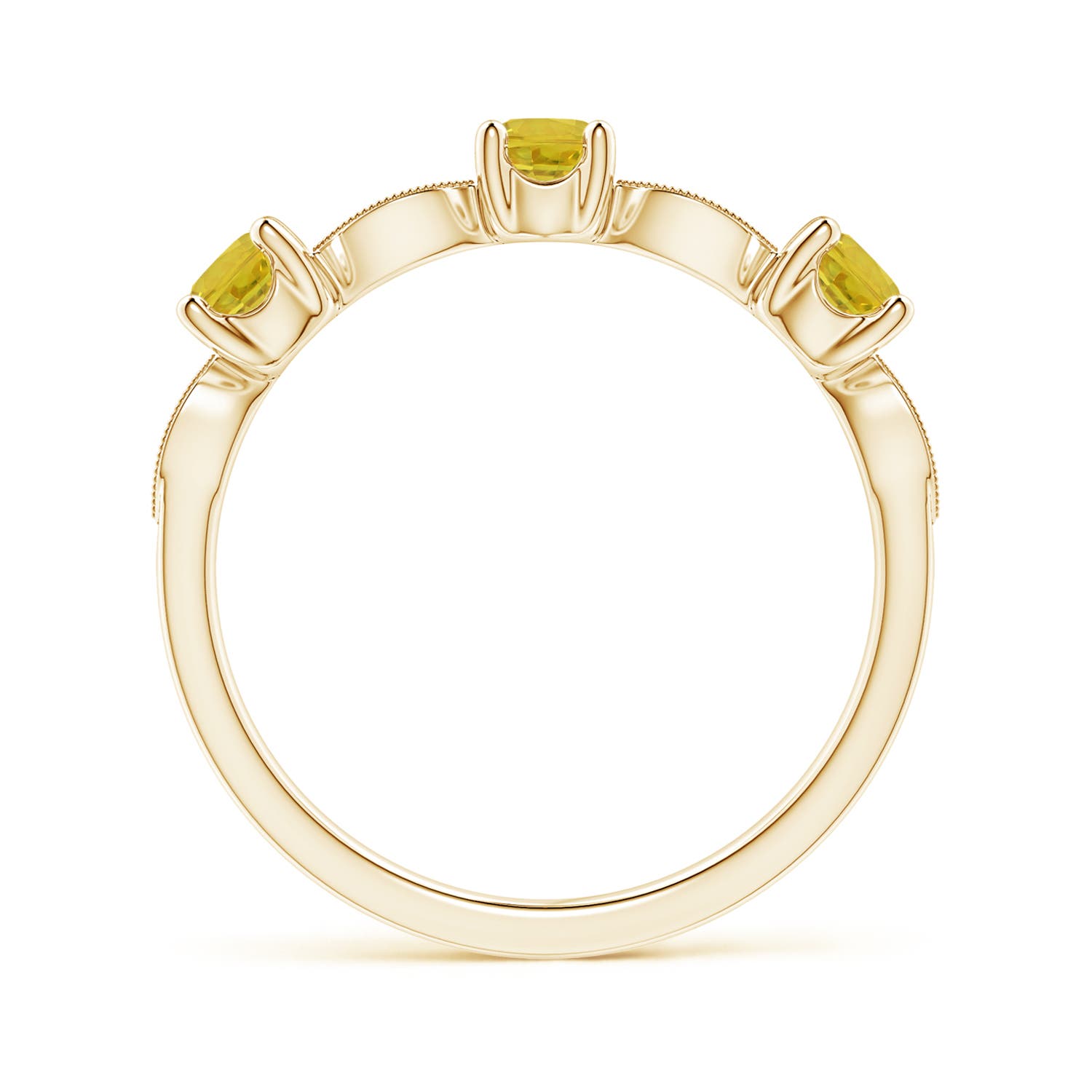 AAA - Yellow Sapphire / 0.65 CT / 14 KT Yellow Gold