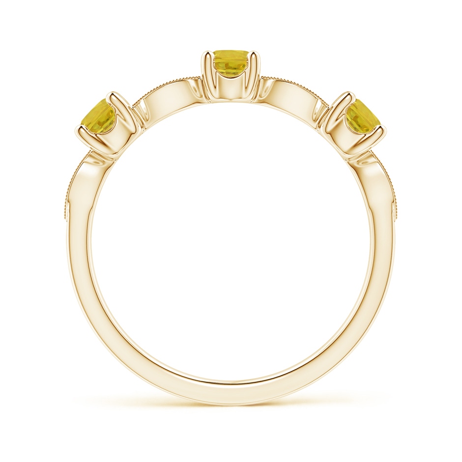 3.5mm AAA Yellow Sapphire & Diamond Marquise and Dot Band in Yellow Gold side-1