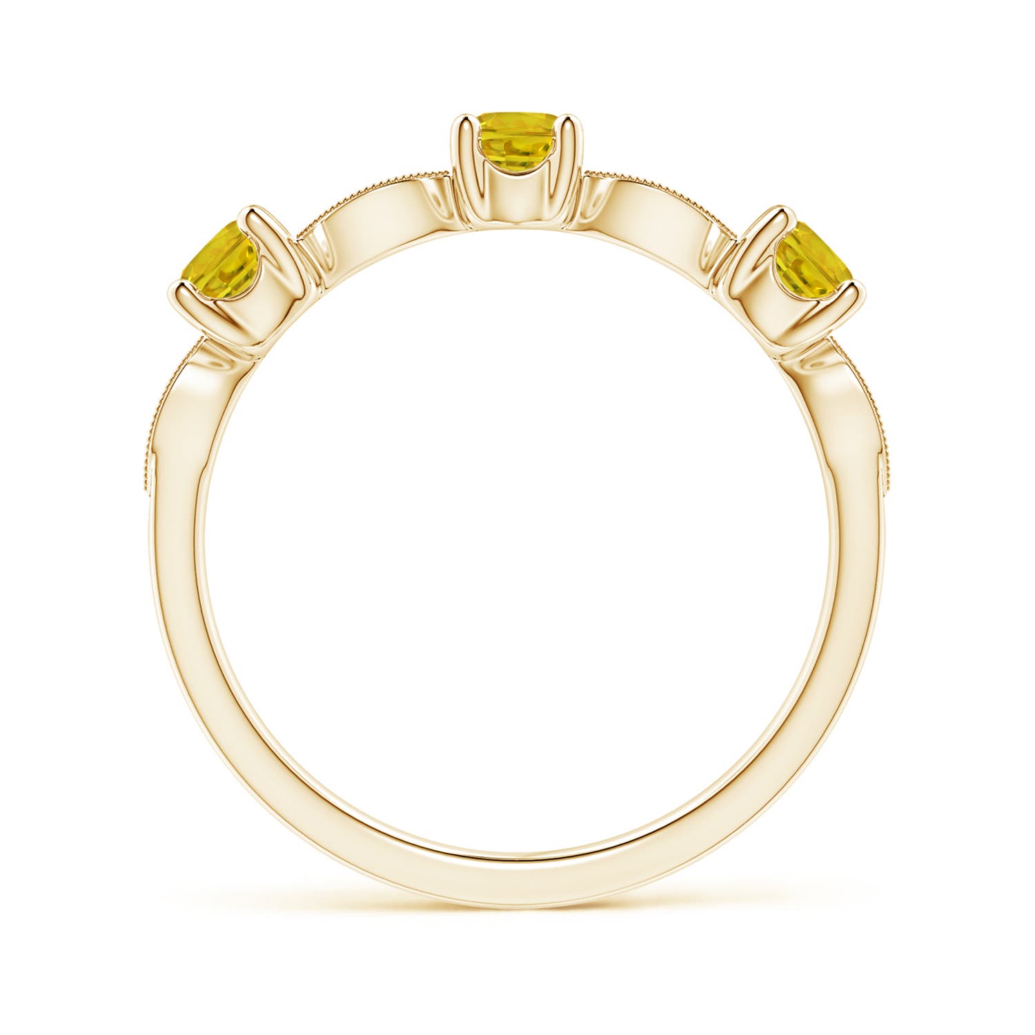 AAAA - Yellow Sapphire / 0.65 CT / 14 KT Yellow Gold