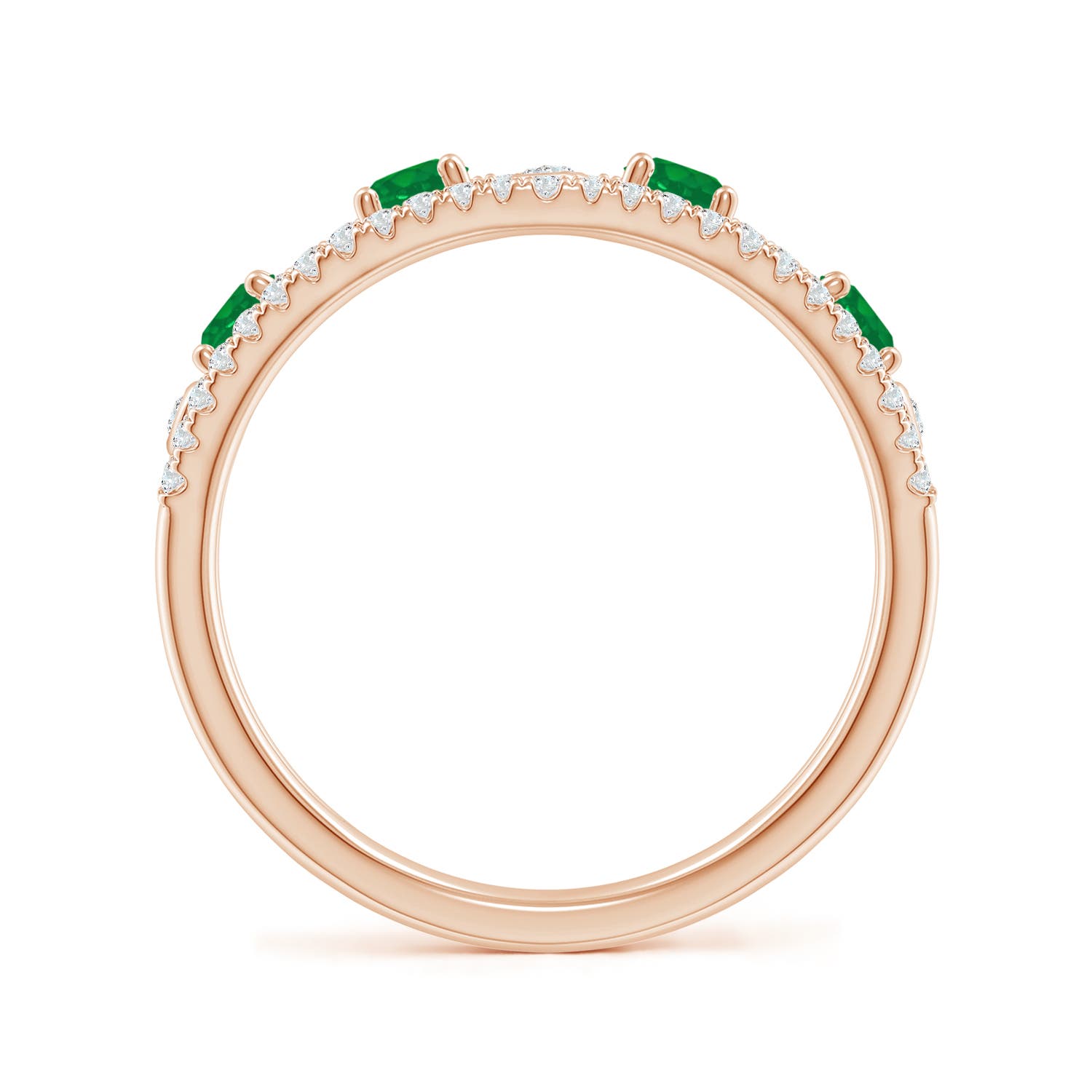 AA - Emerald / 0.68 CT / 14 KT Rose Gold