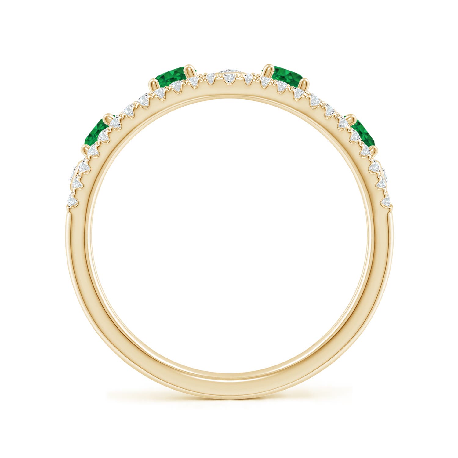 AAA - Emerald / 0.68 CT / 14 KT Yellow Gold