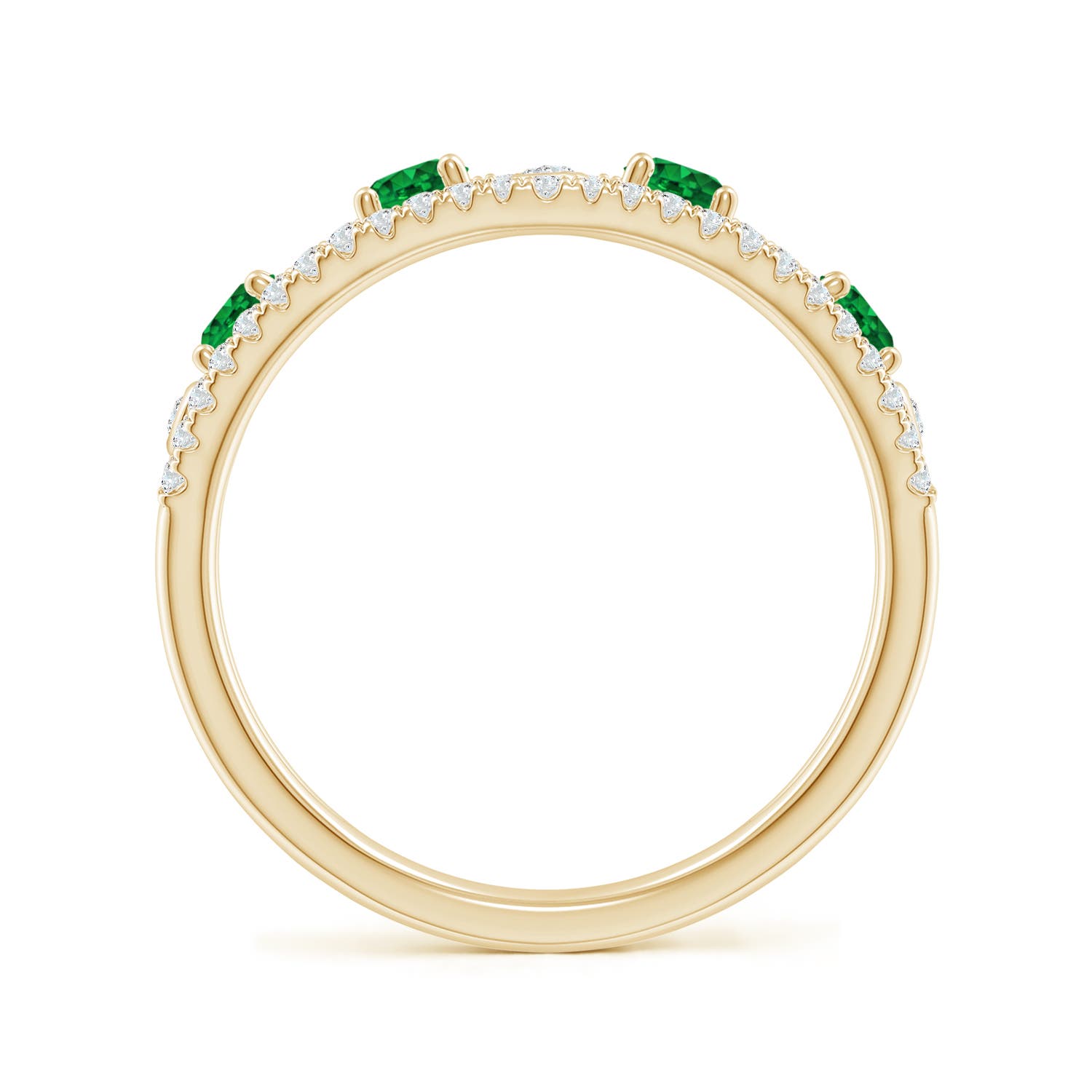 AAAA - Emerald / 0.68 CT / 14 KT Yellow Gold