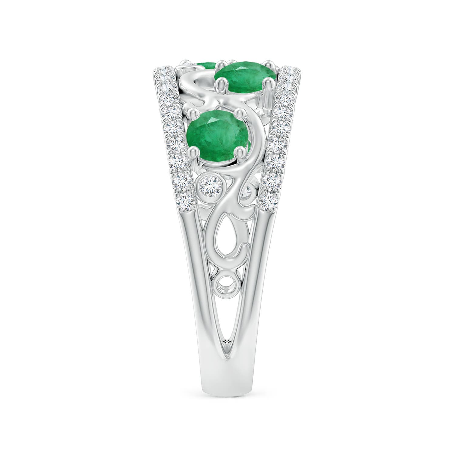 A - Emerald / 1.28 CT / 14 KT White Gold