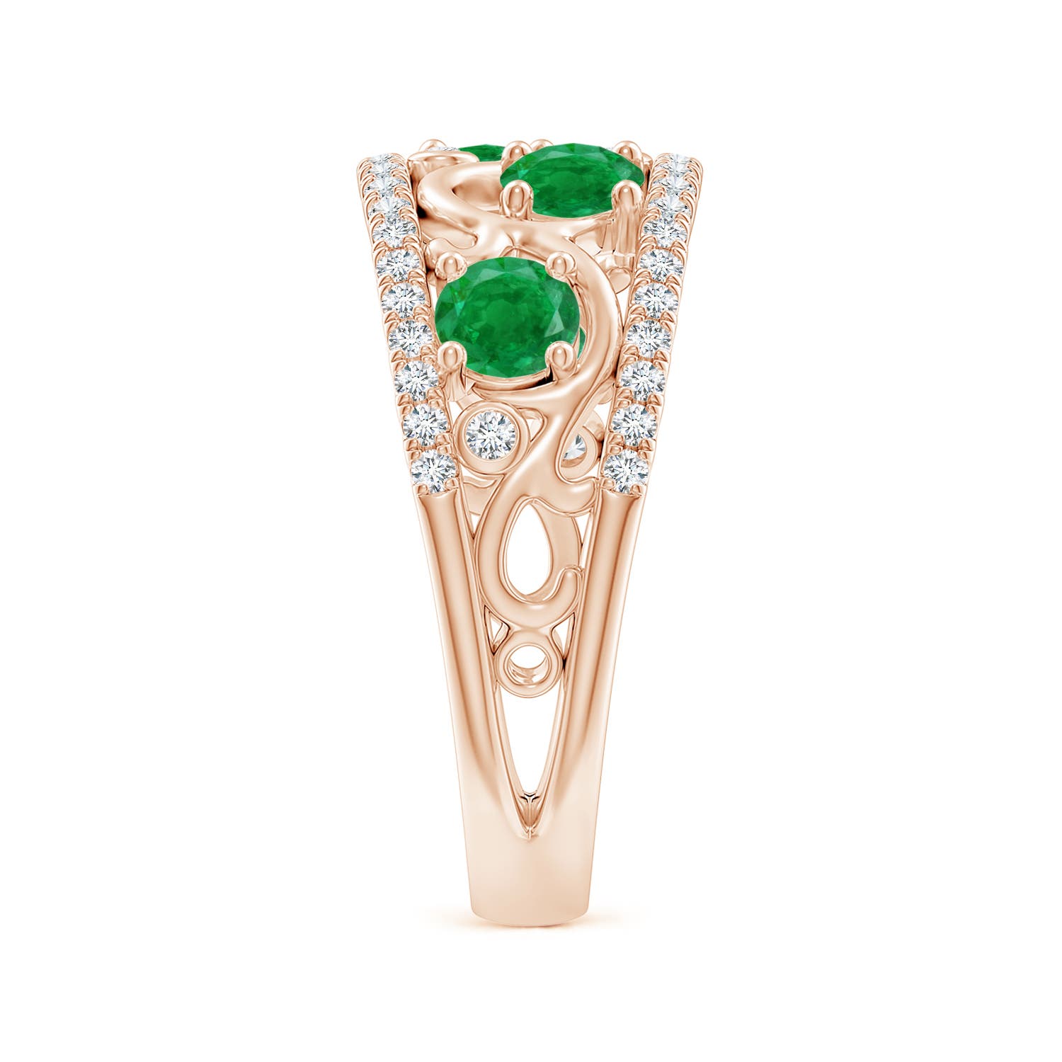 AA - Emerald / 1.28 CT / 14 KT Rose Gold