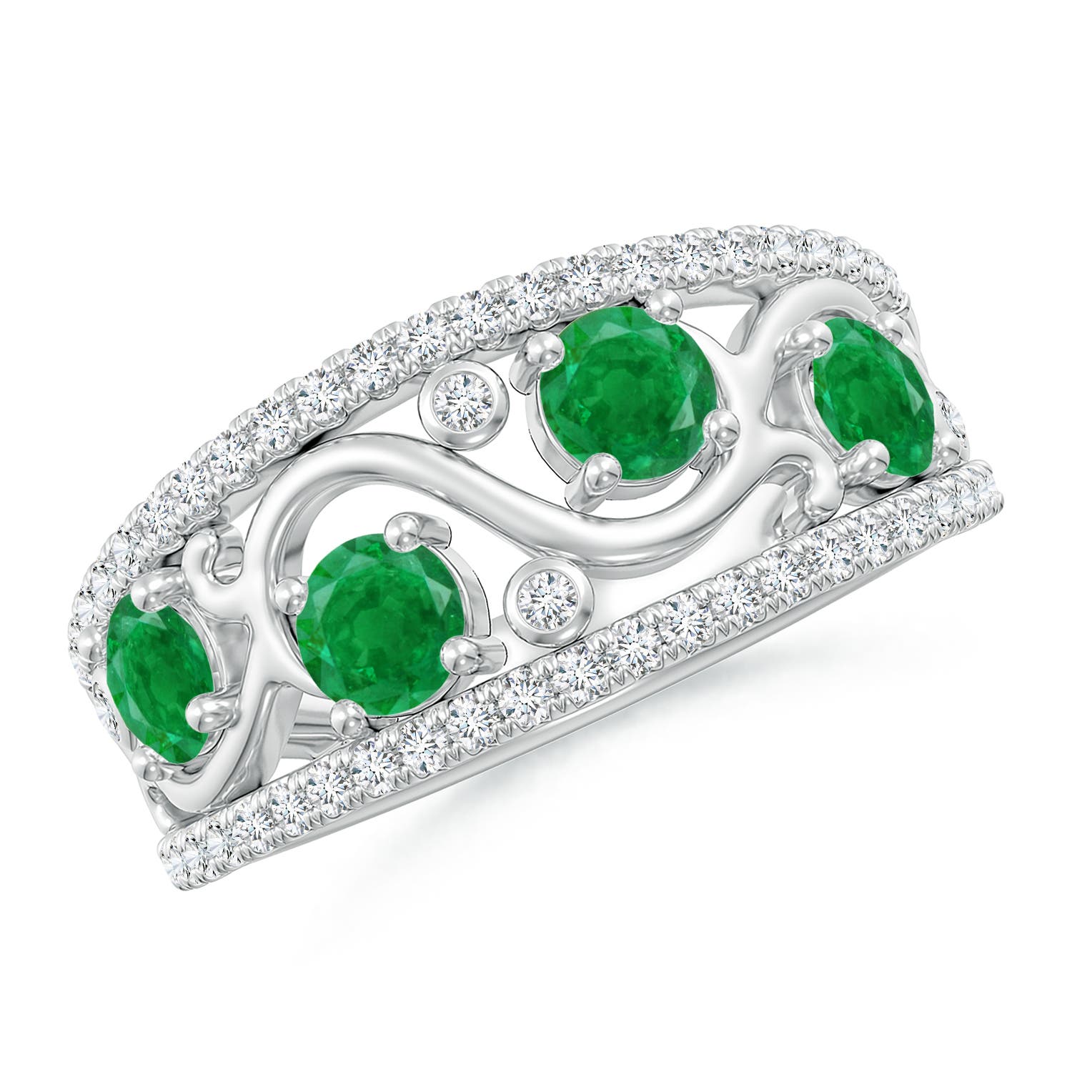 AA - Emerald / 1.28 CT / 14 KT White Gold