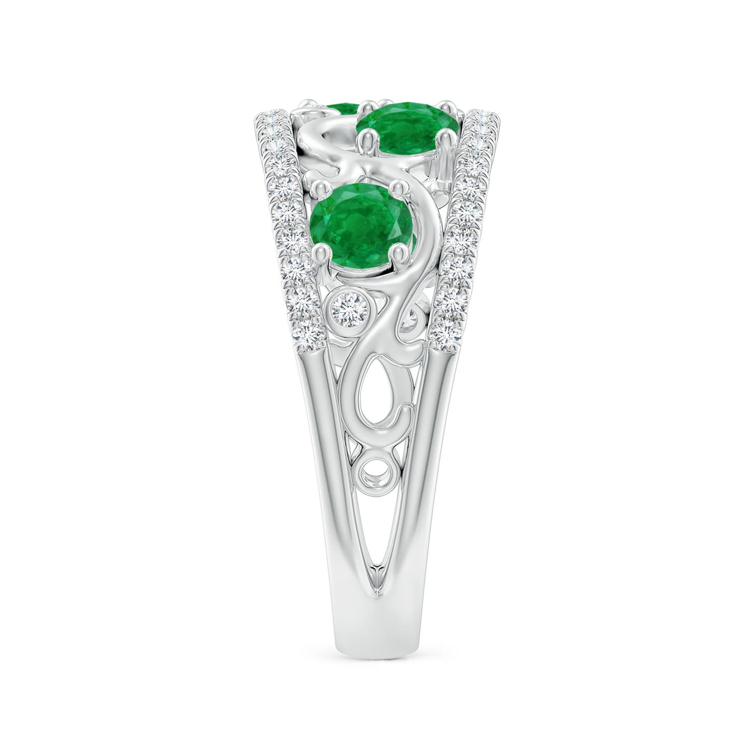 AA - Emerald / 1.28 CT / 14 KT White Gold