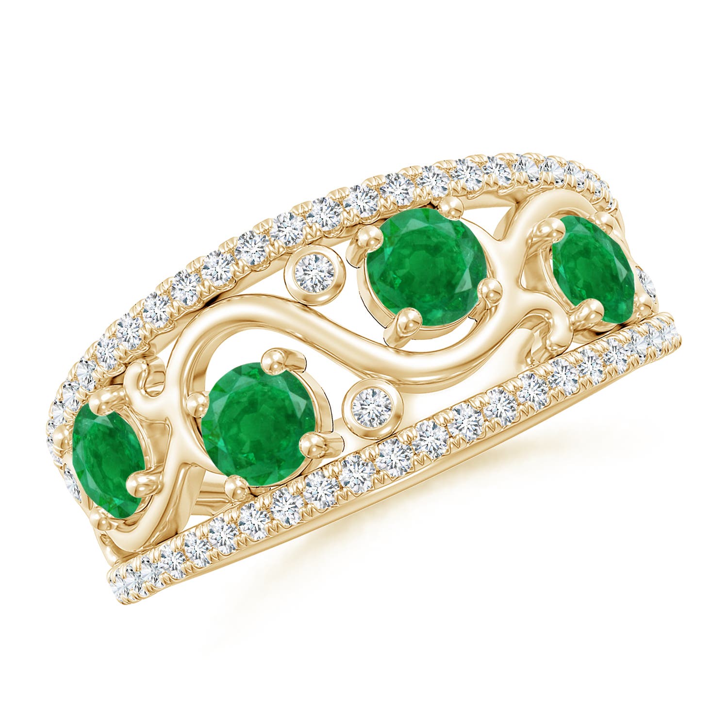 AA - Emerald / 1.28 CT / 14 KT Yellow Gold