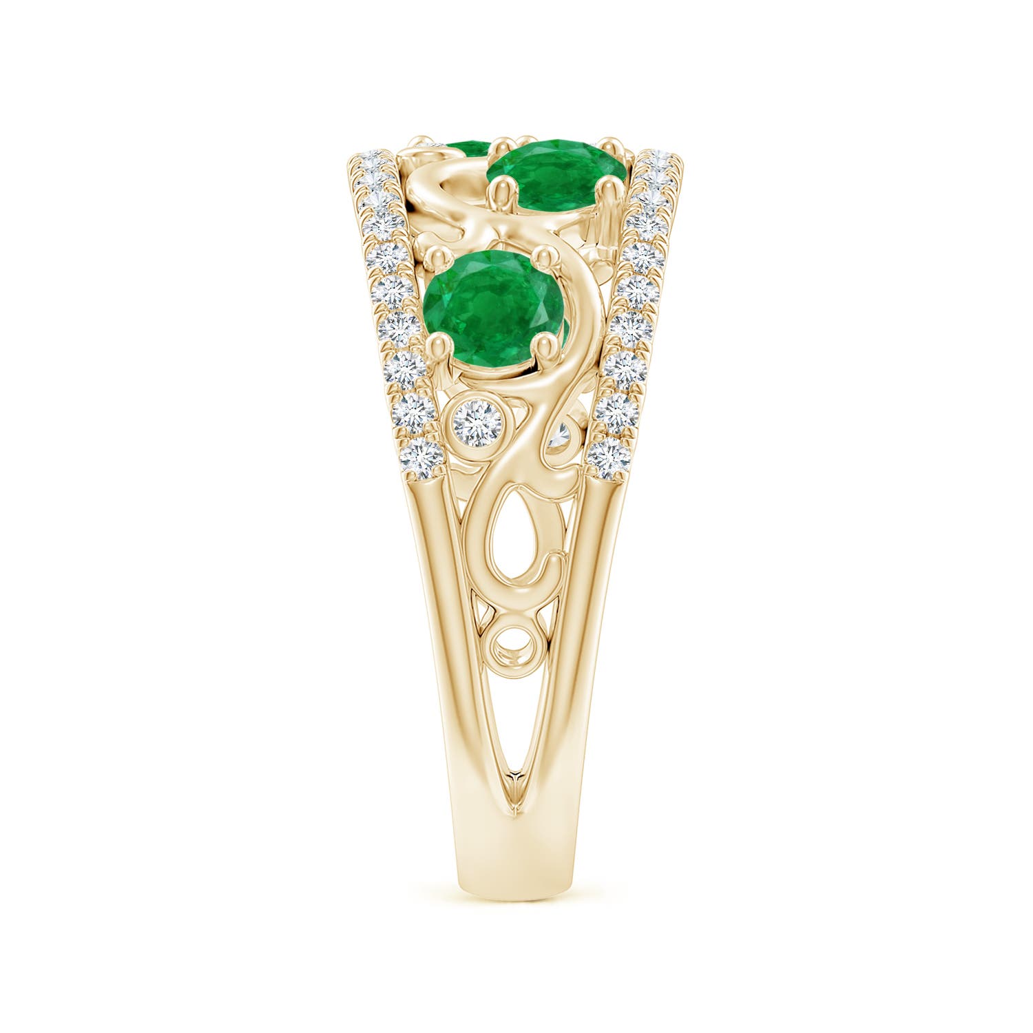 AA - Emerald / 1.28 CT / 14 KT Yellow Gold