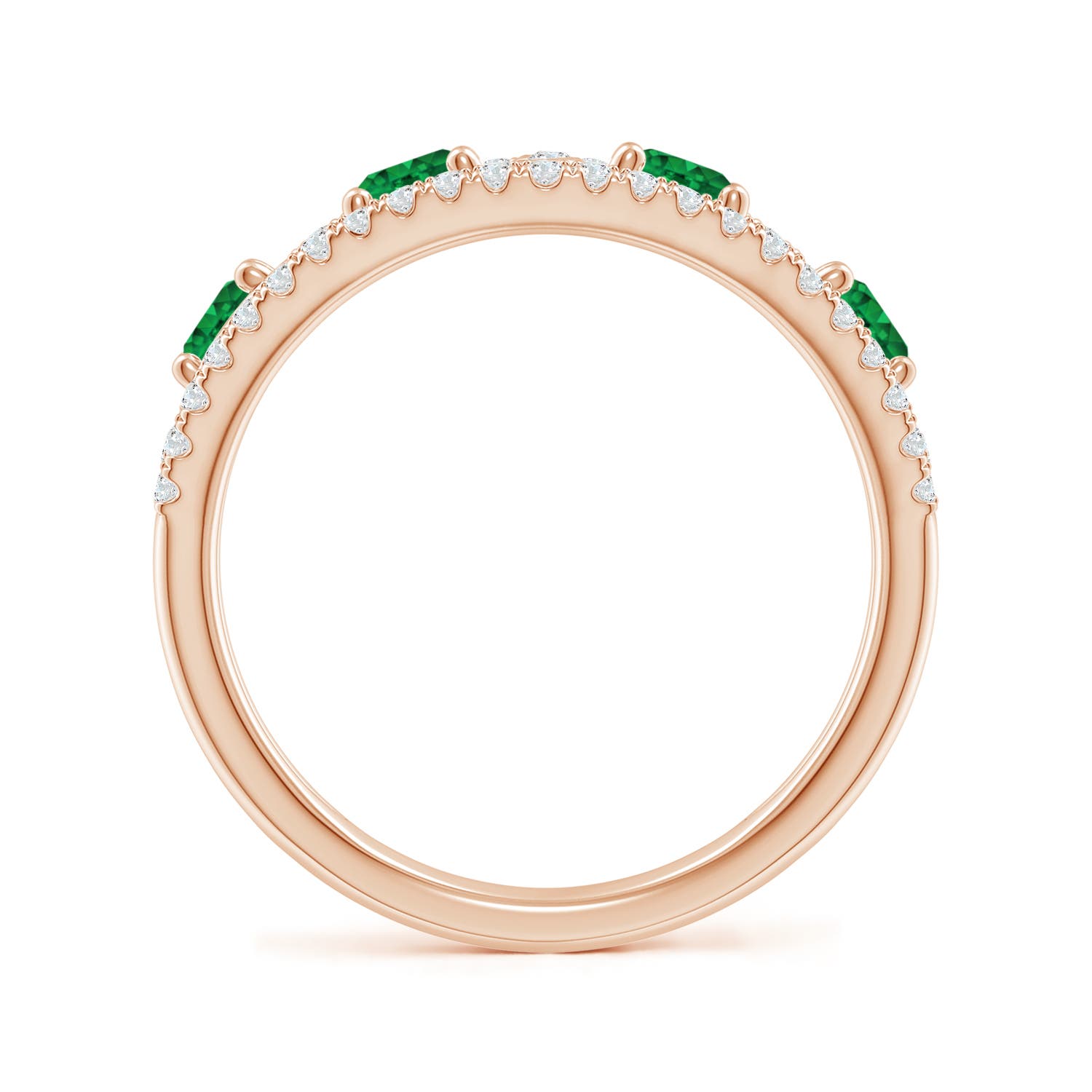 AAA - Emerald / 1.28 CT / 14 KT Rose Gold