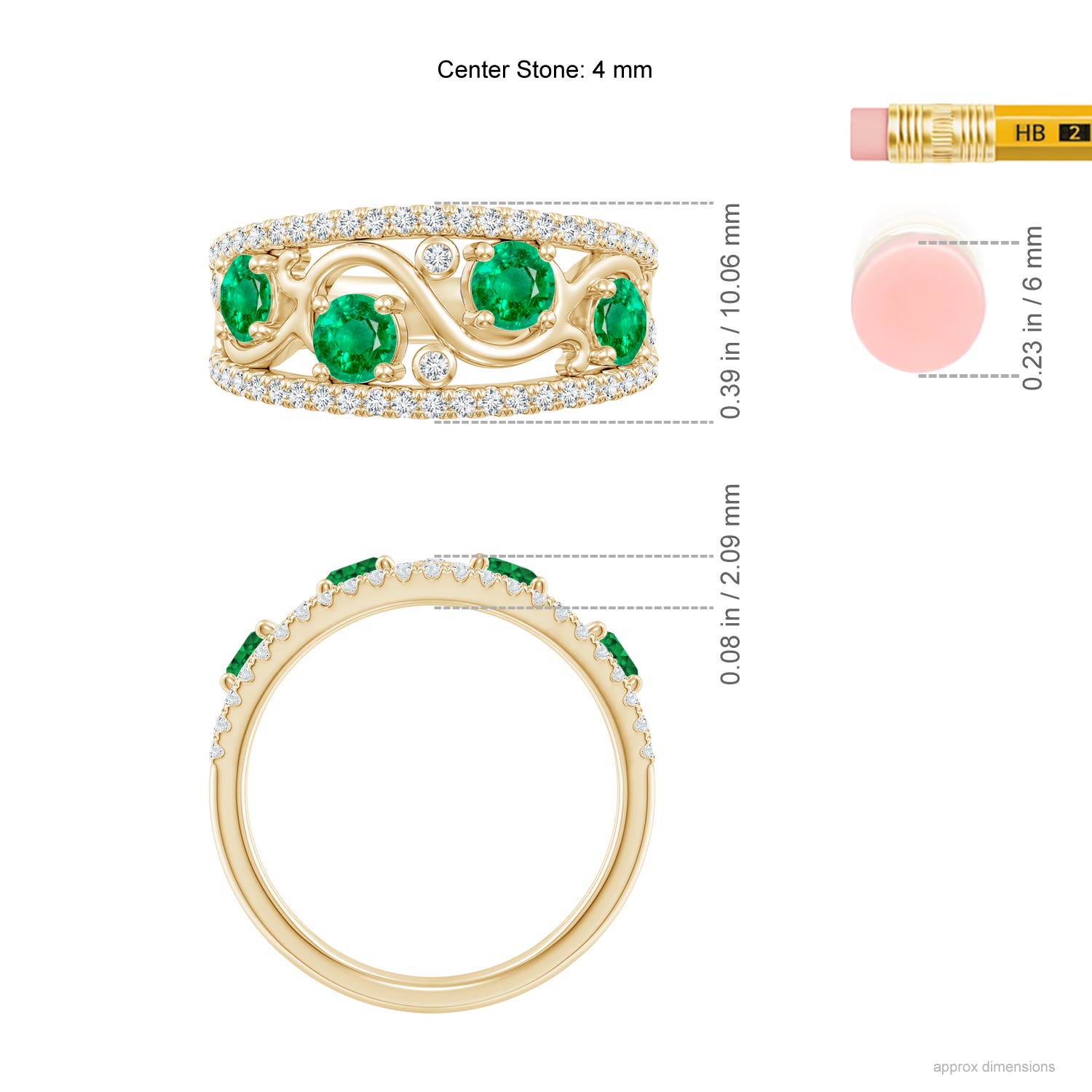 AAA - Emerald / 1.28 CT / 14 KT Yellow Gold