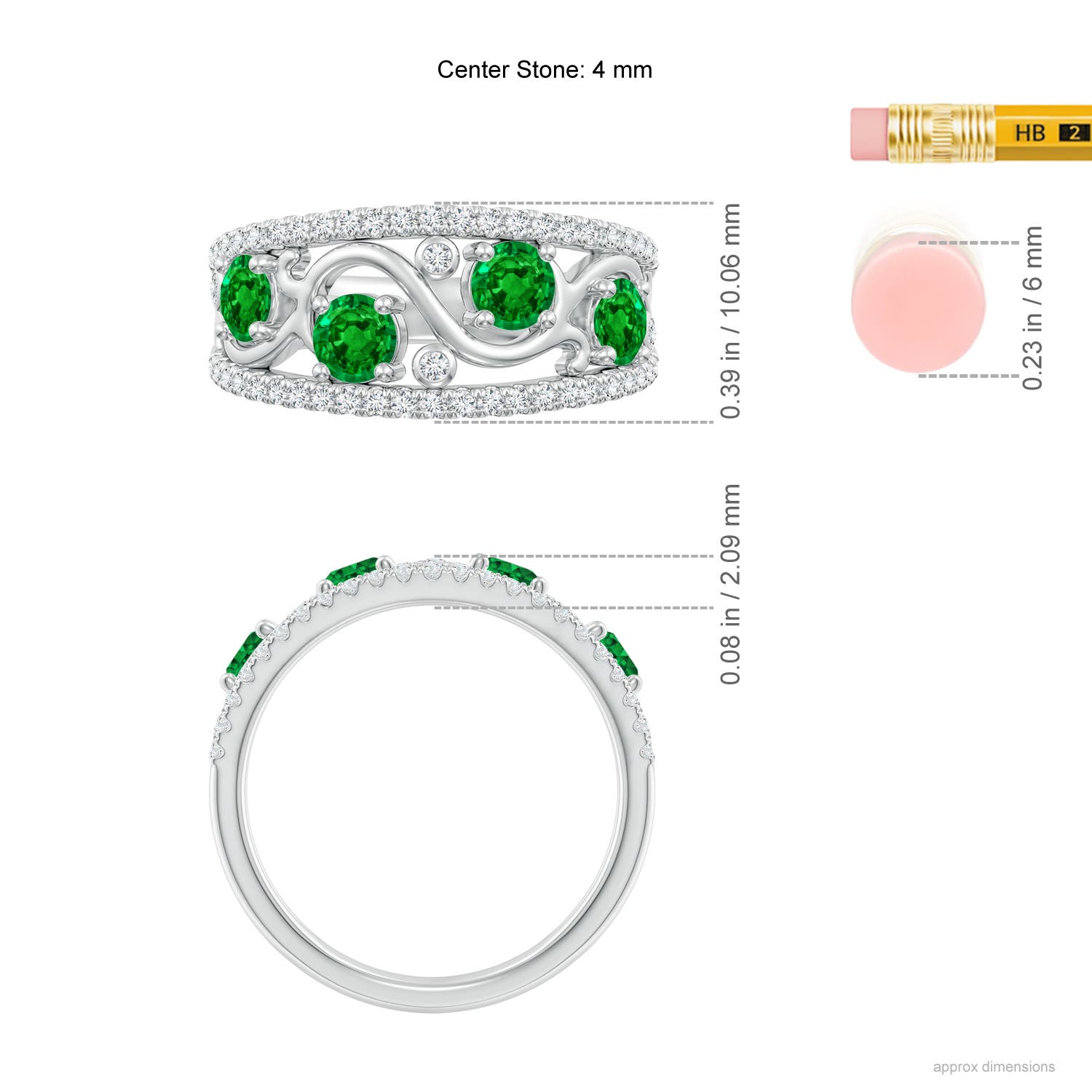 AAAA - Emerald / 1.28 CT / 14 KT White Gold