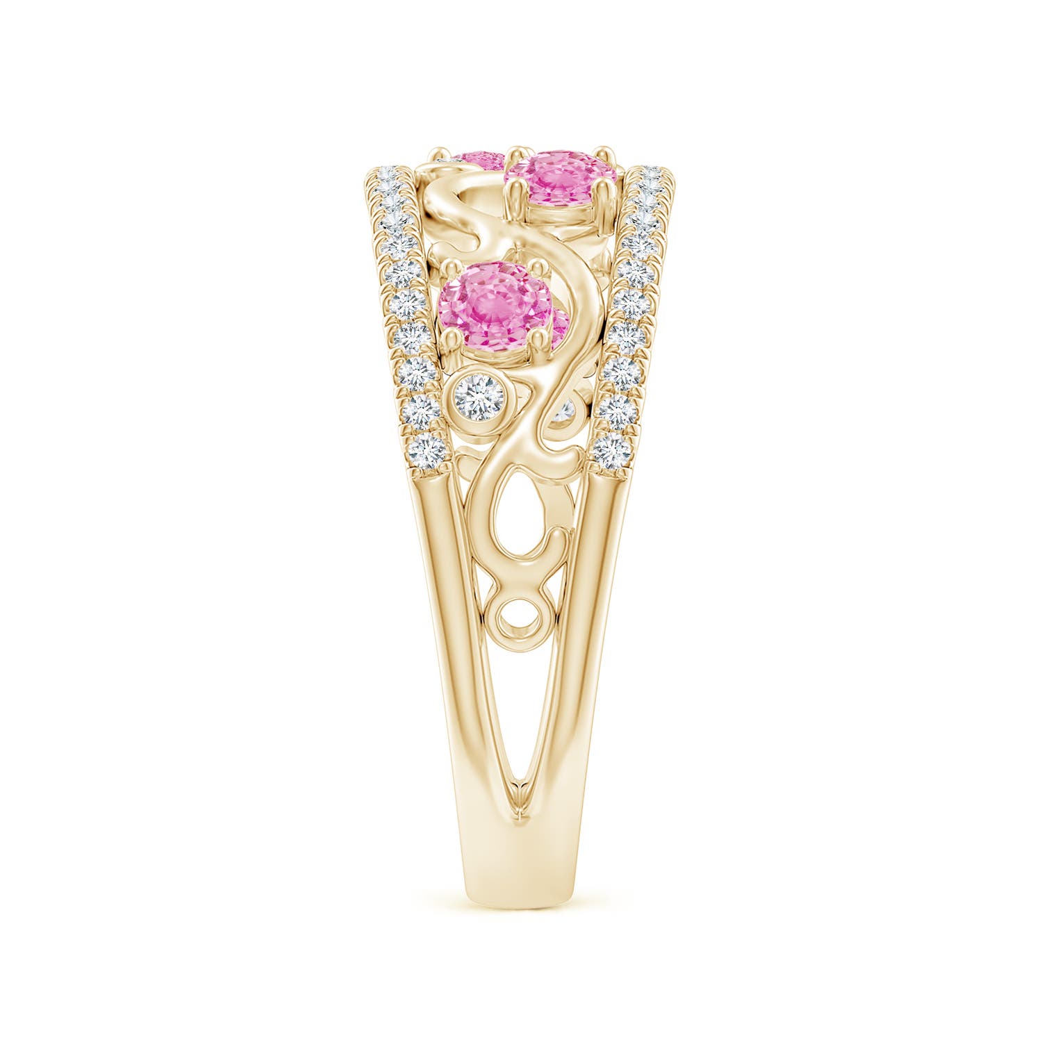 A - Pink Sapphire / 0.84 CT / 14 KT Yellow Gold