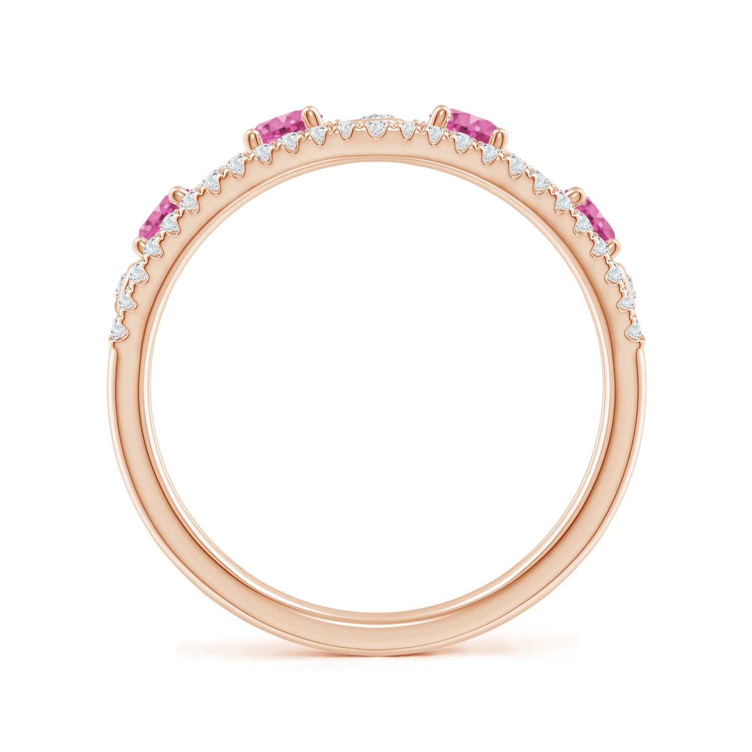 AAA - Pink Sapphire / 0.84 CT / 14 KT Rose Gold