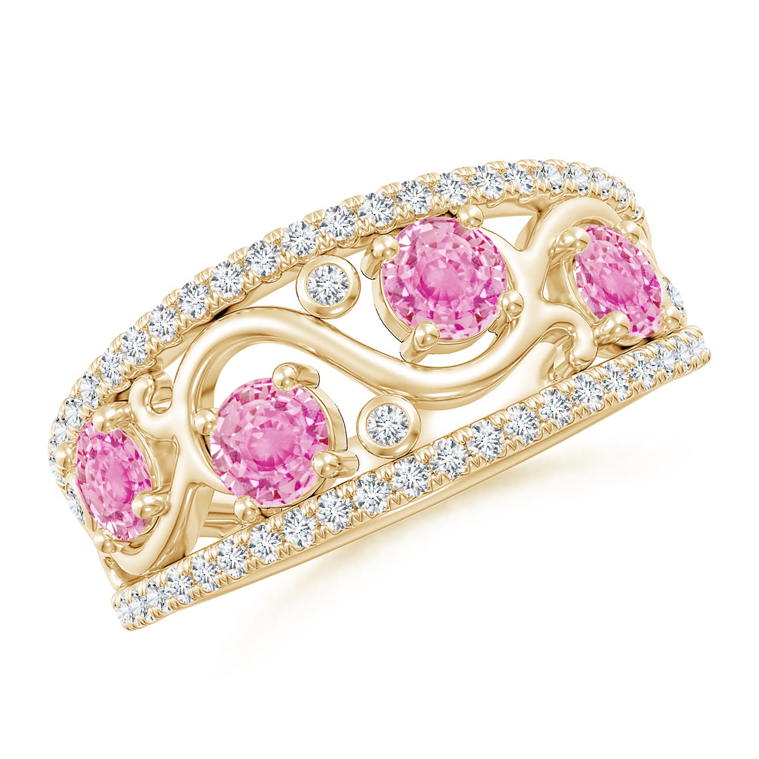 A - Pink Sapphire / 1.64 CT / 14 KT Yellow Gold