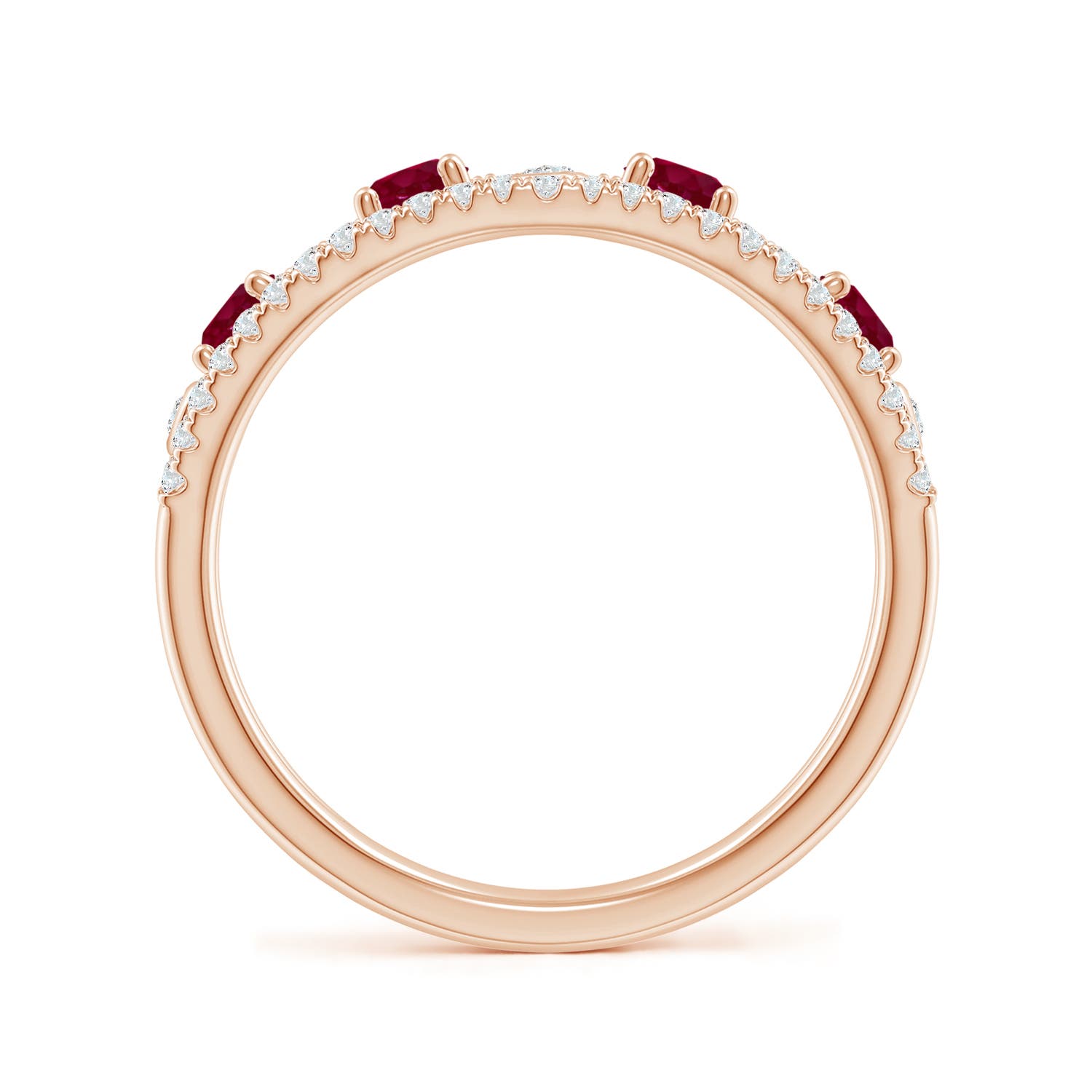 A - Ruby / 0.88 CT / 14 KT Rose Gold