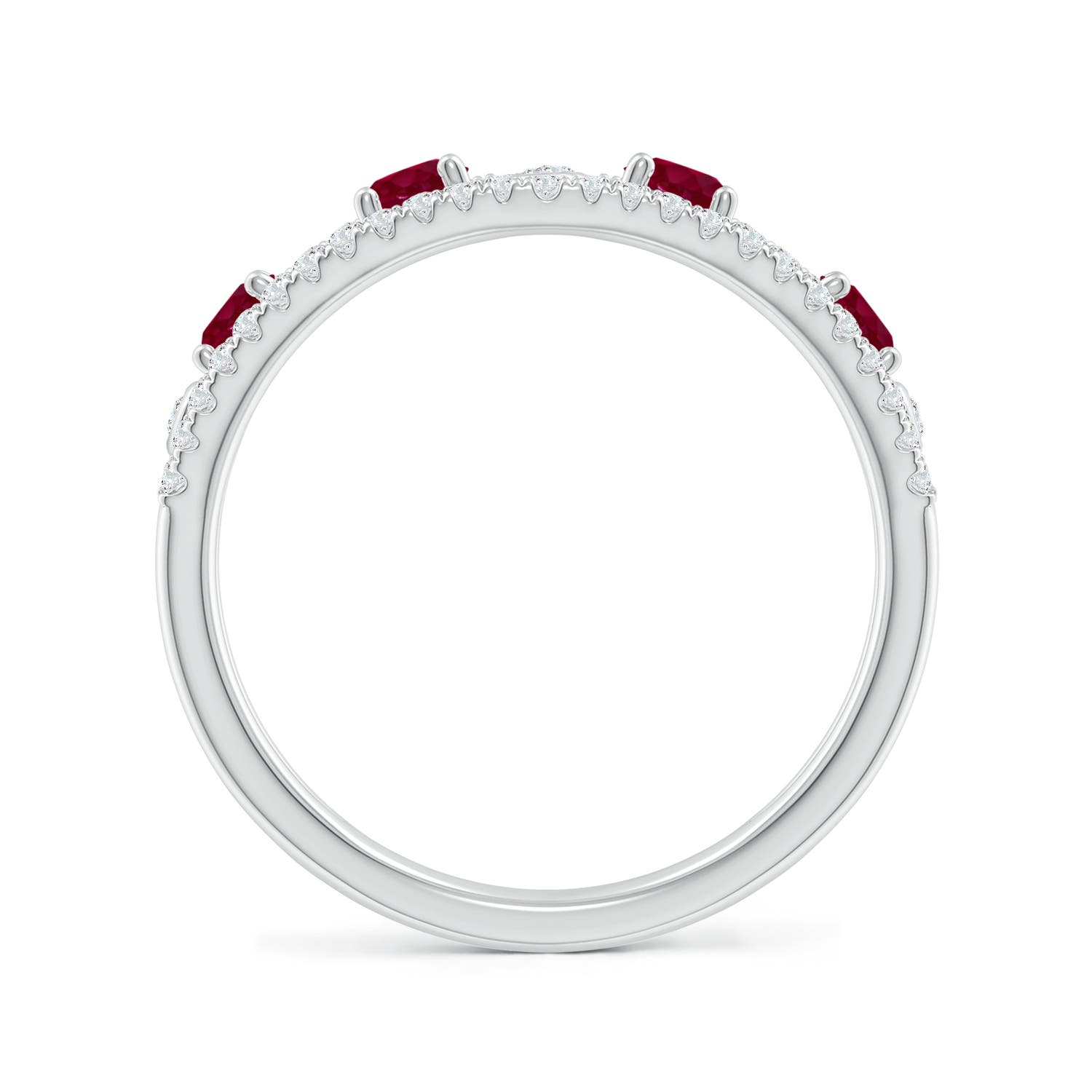 A - Ruby / 0.88 CT / 14 KT White Gold