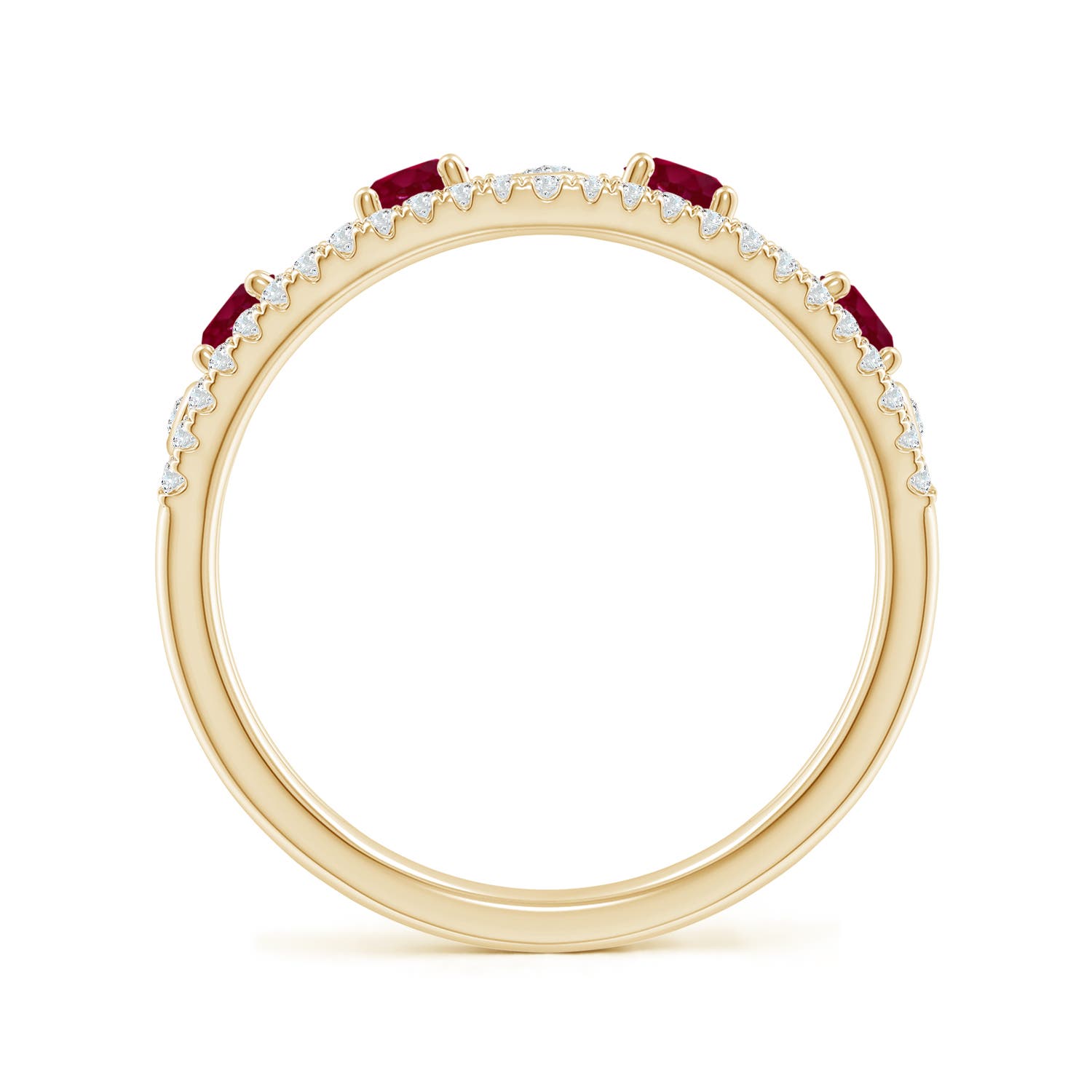 A - Ruby / 0.88 CT / 14 KT Yellow Gold