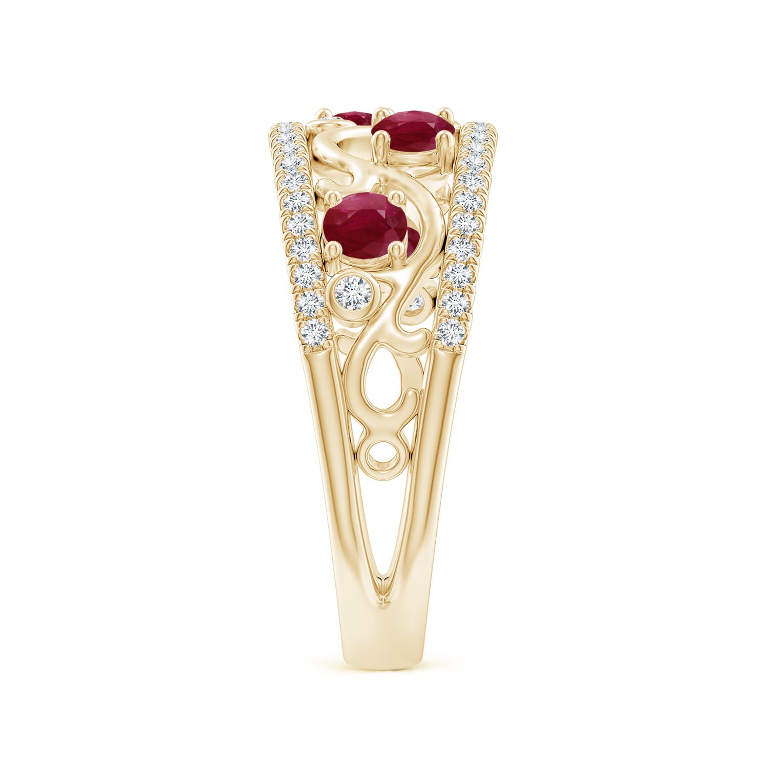 A - Ruby / 0.88 CT / 14 KT Yellow Gold