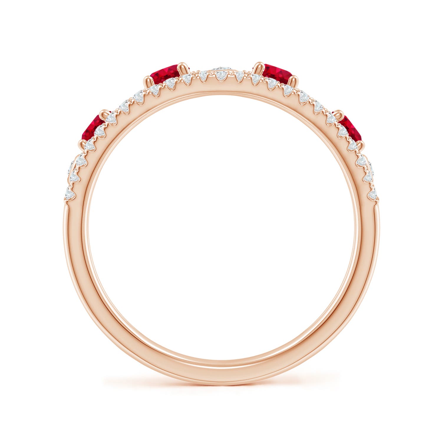 AAA - Ruby / 0.88 CT / 14 KT Rose Gold