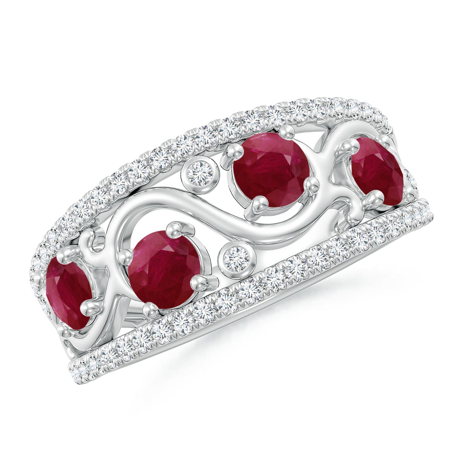 A - Ruby / 1.68 CT / 14 KT White Gold