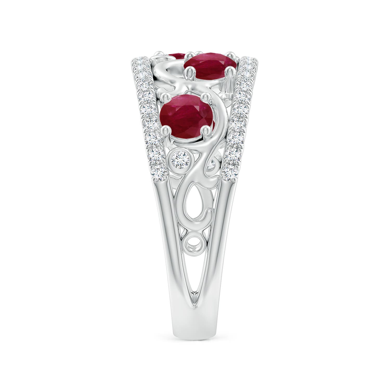 A - Ruby / 1.68 CT / 14 KT White Gold