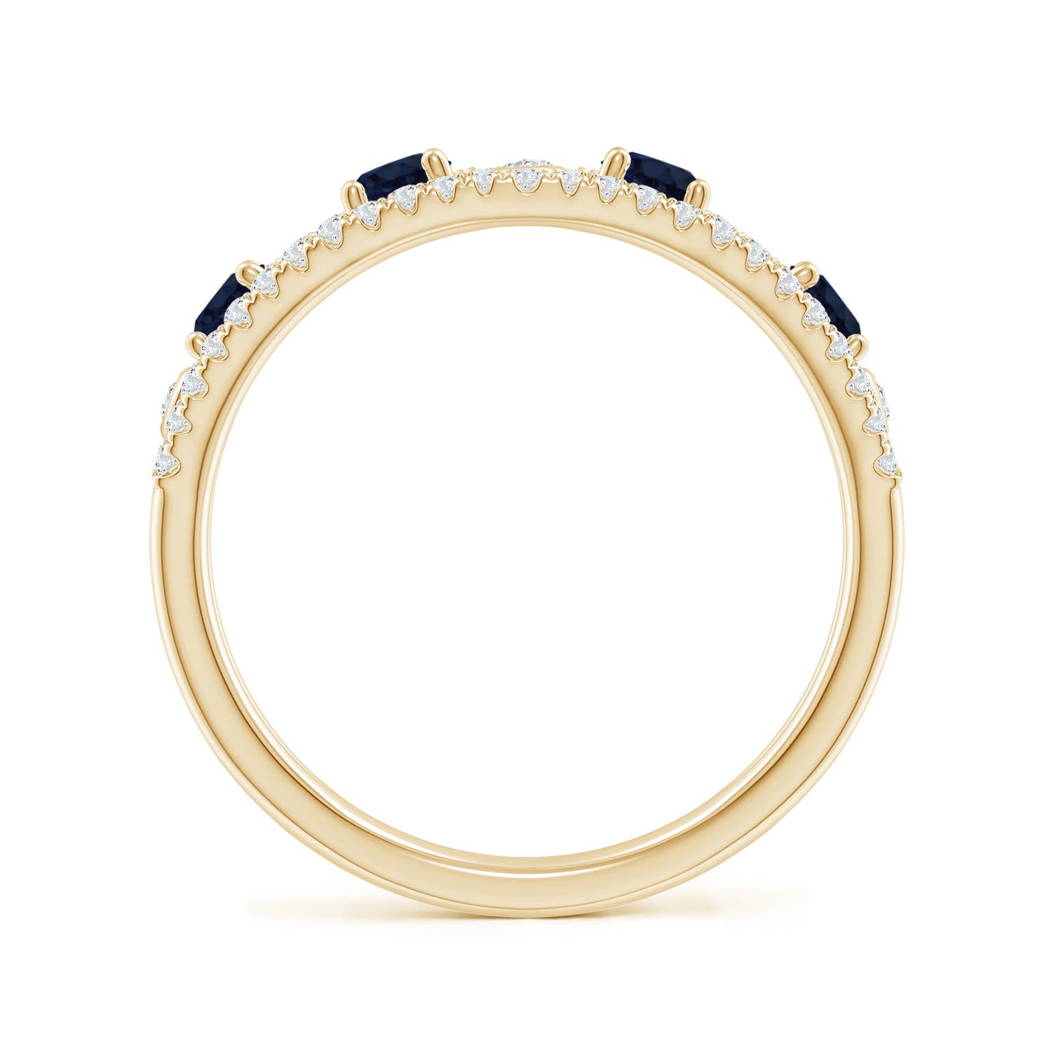 A - Blue Sapphire / 0.84 CT / 14 KT Yellow Gold