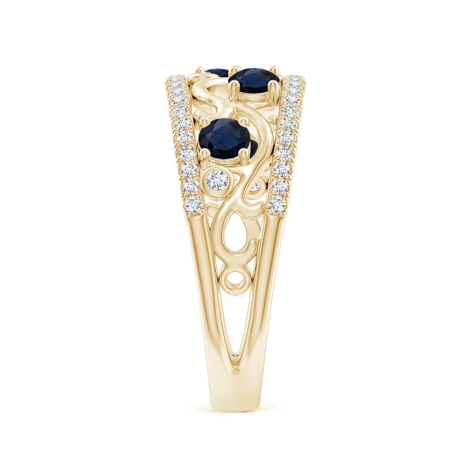 A - Blue Sapphire / 0.84 CT / 14 KT Yellow Gold