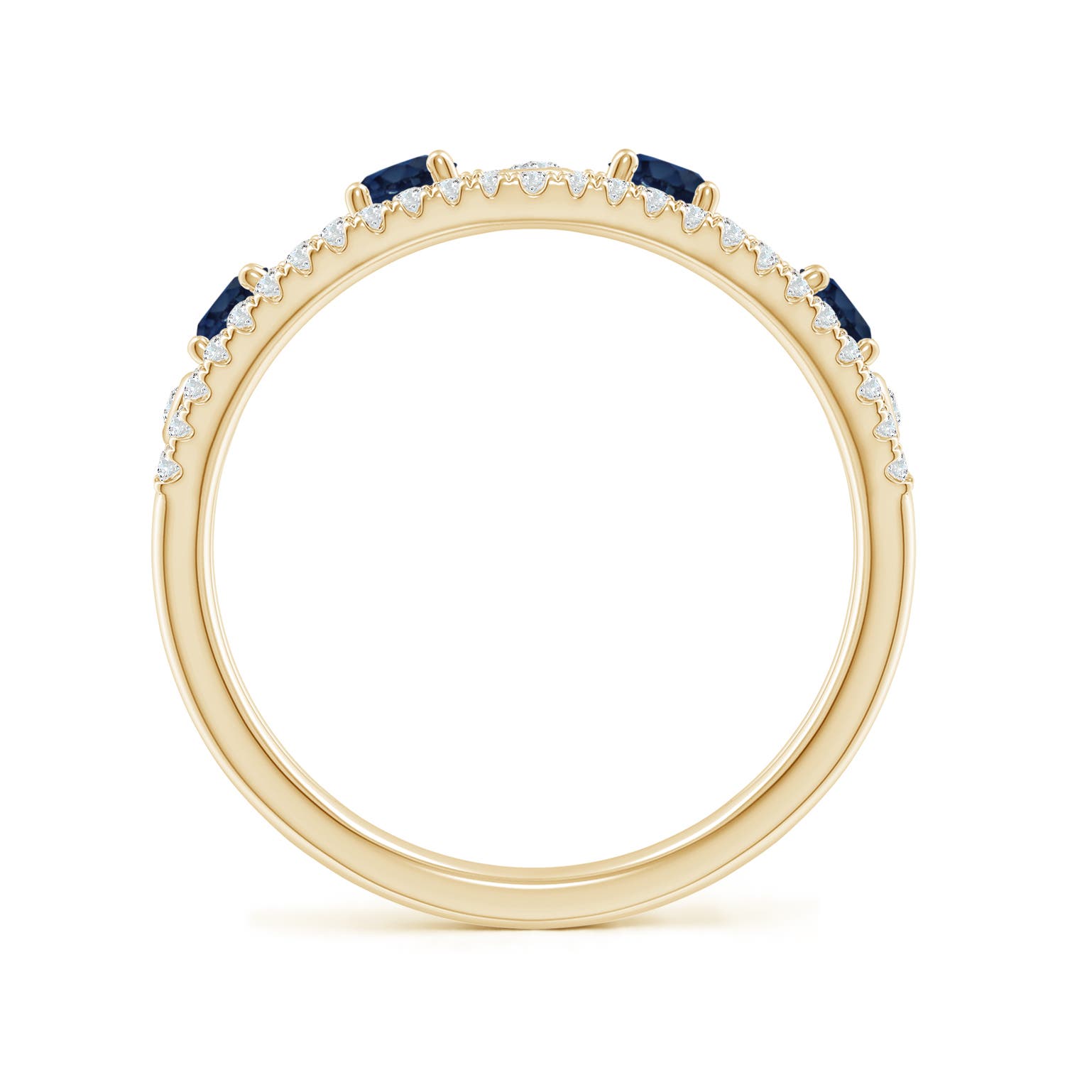 AA - Blue Sapphire / 0.84 CT / 14 KT Yellow Gold