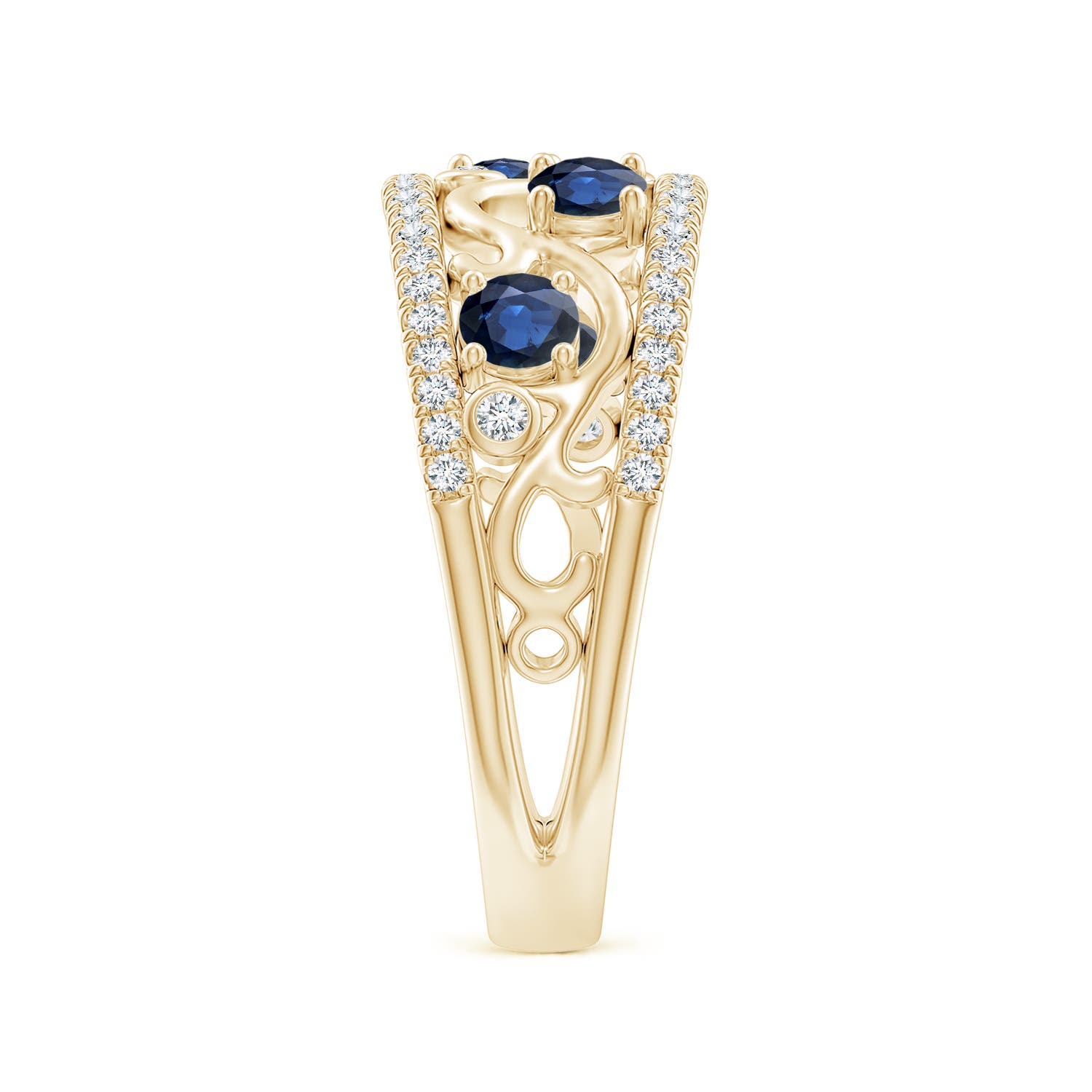 AA - Blue Sapphire / 0.84 CT / 14 KT Yellow Gold