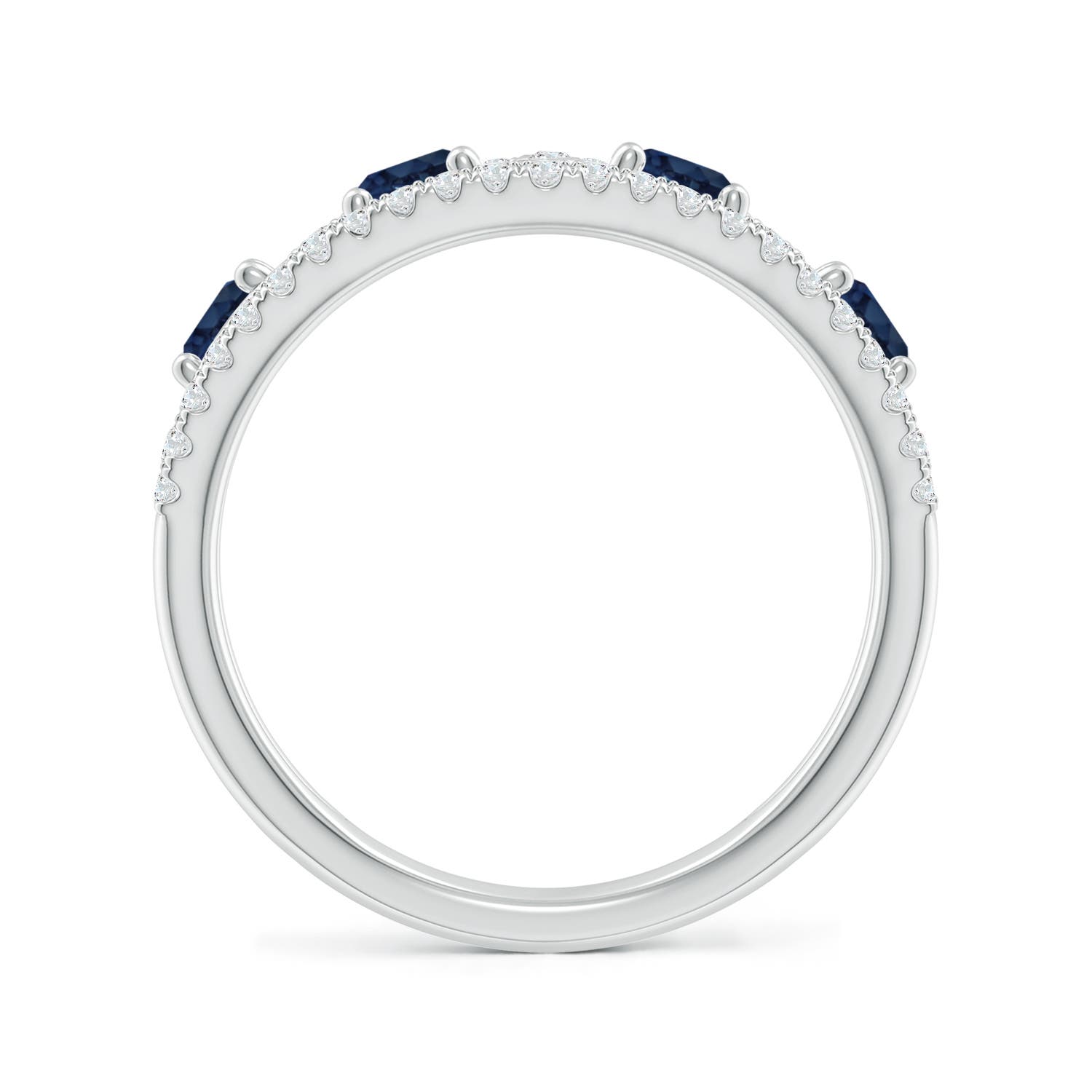 AA - Blue Sapphire / 1.64 CT / 14 KT White Gold