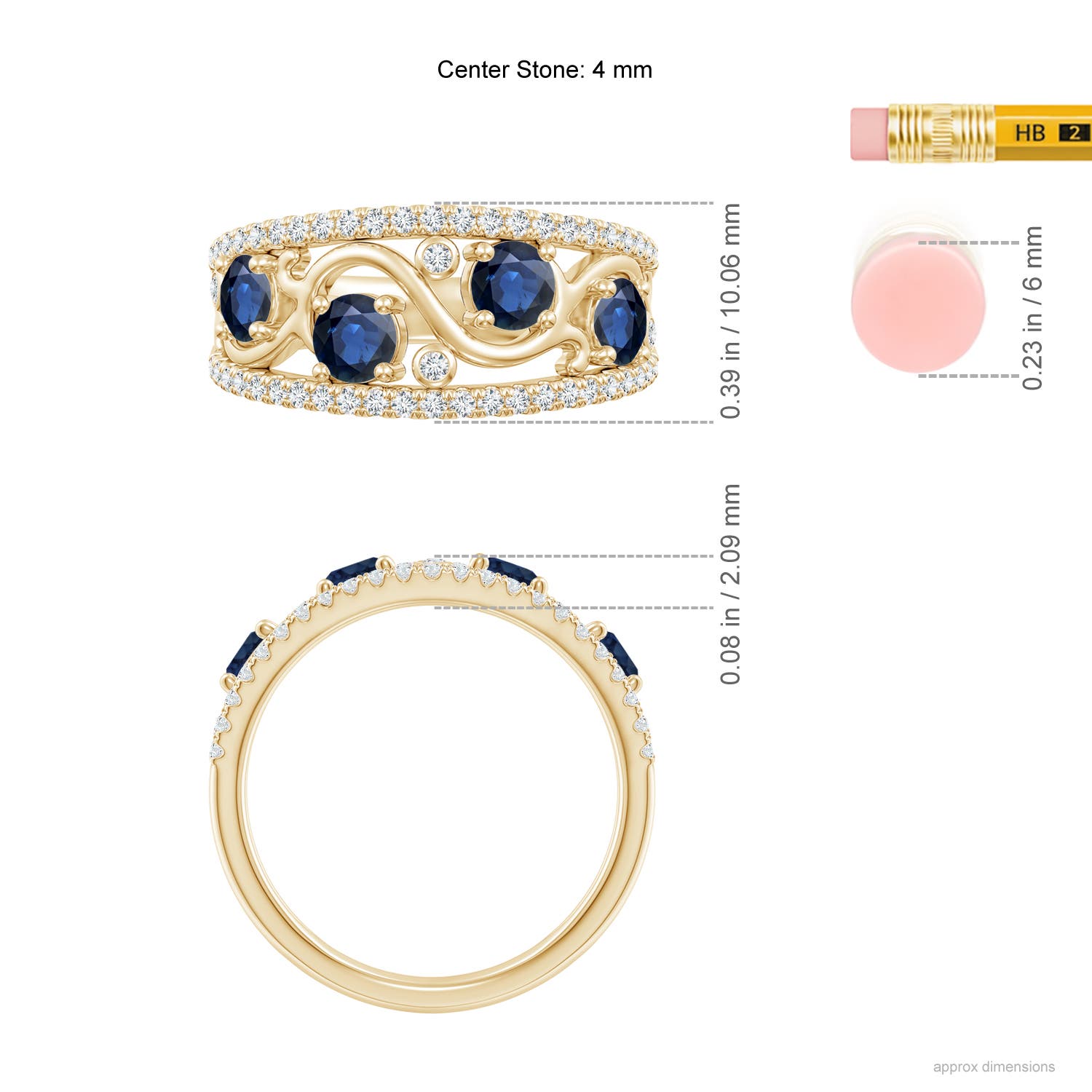 AA - Blue Sapphire / 1.64 CT / 14 KT Yellow Gold